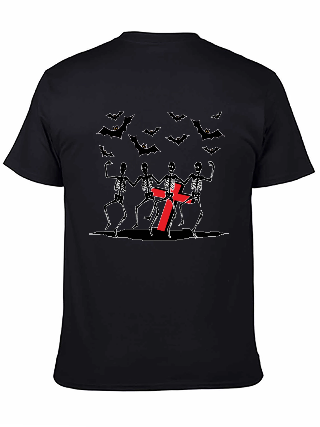 Dancing Skeletons Bat Graphic Tee
