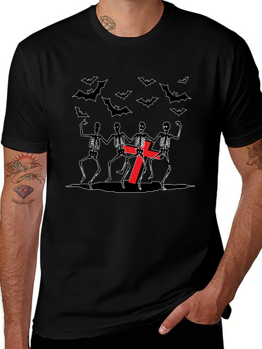 Dancing Skeletons Bat Graphic Tee