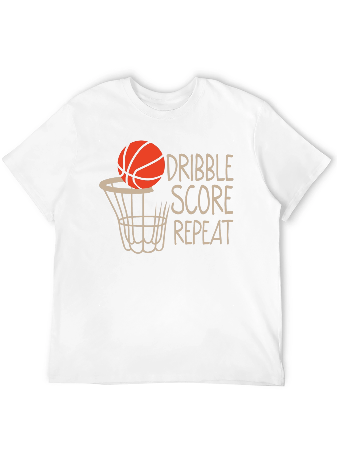 Dribble Score Repeat Basketball T-Shirt
