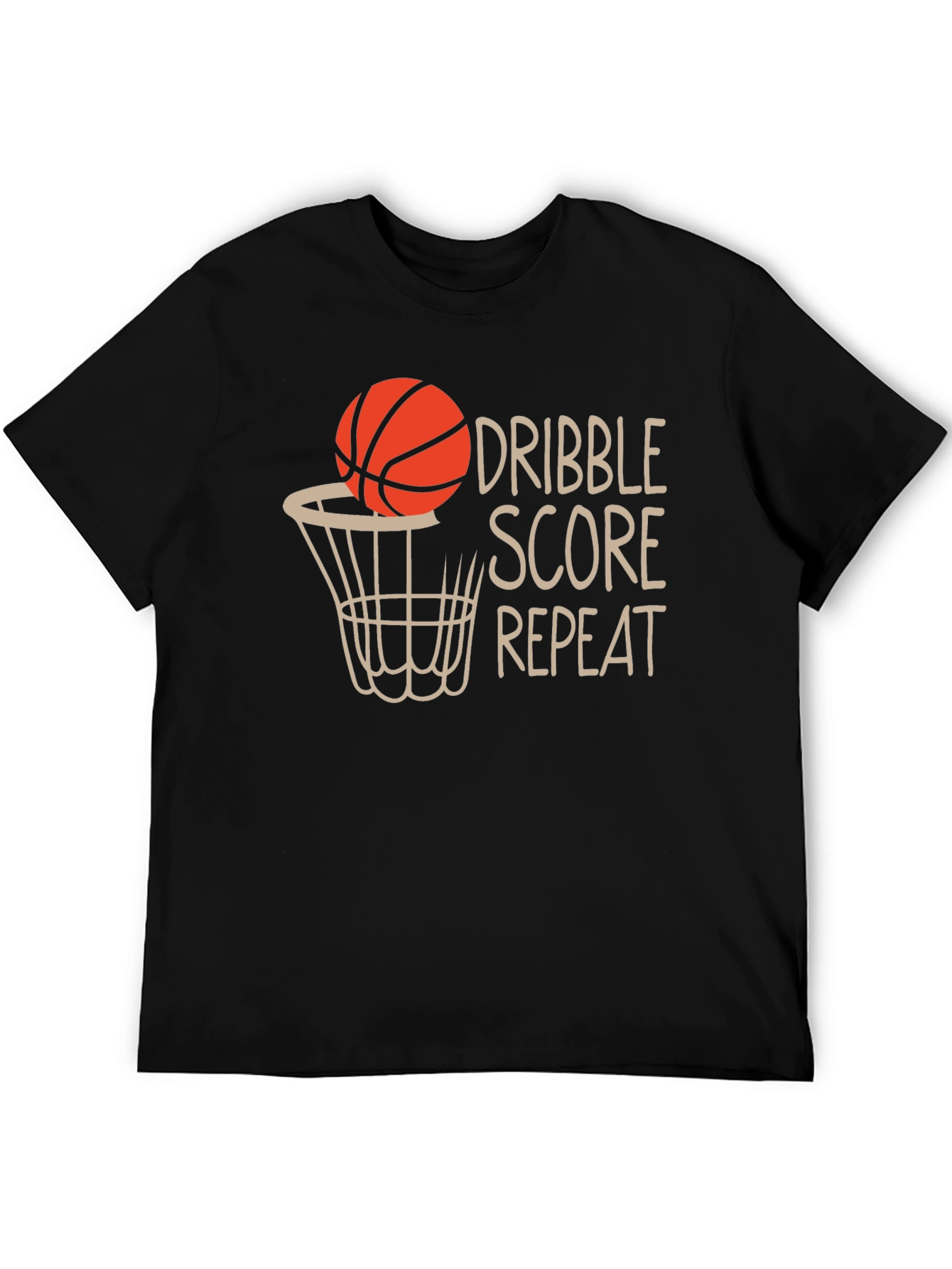 Dribble Score Repeat Basketball T-Shirt