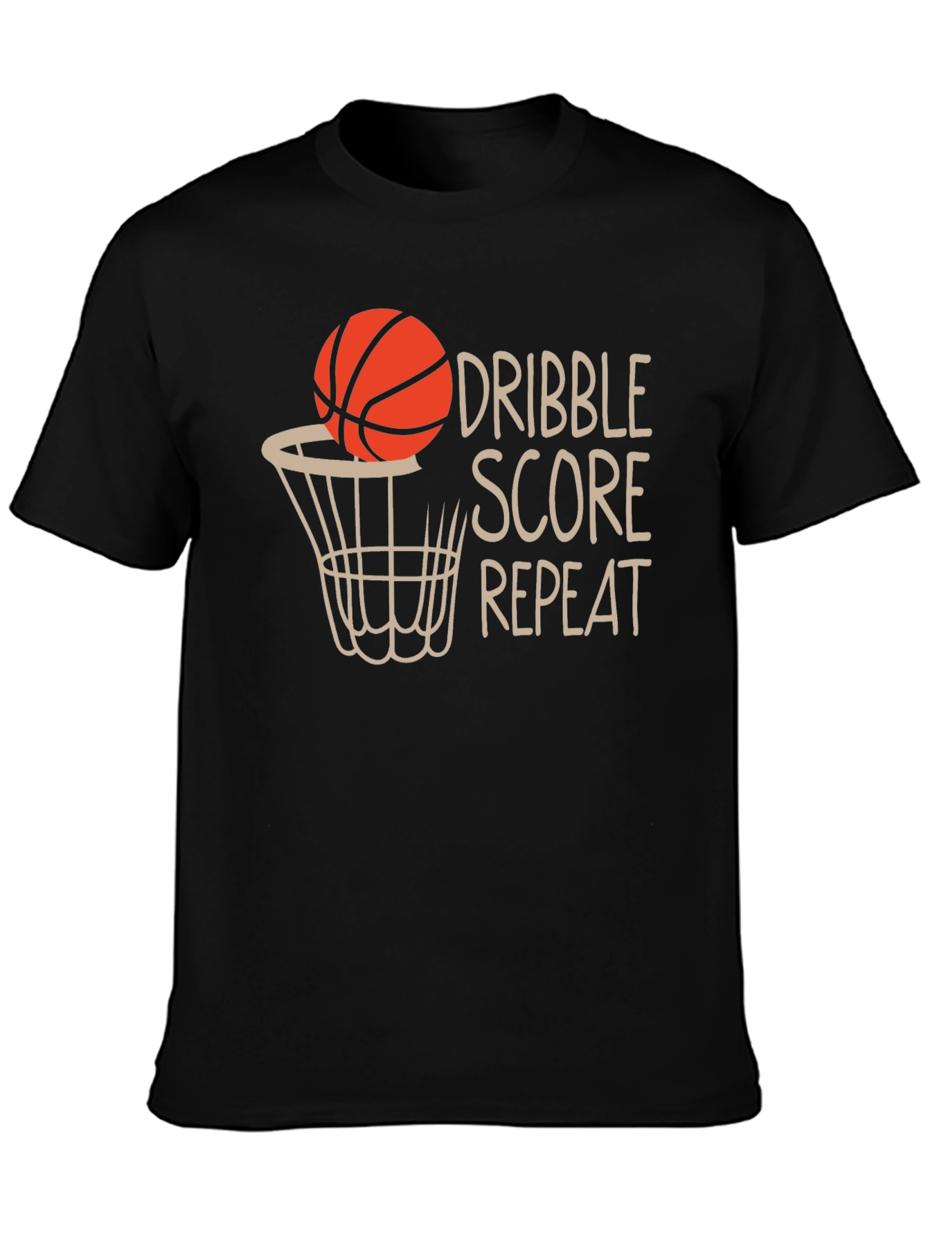 Dribble Score Repeat Basketball T-Shirt