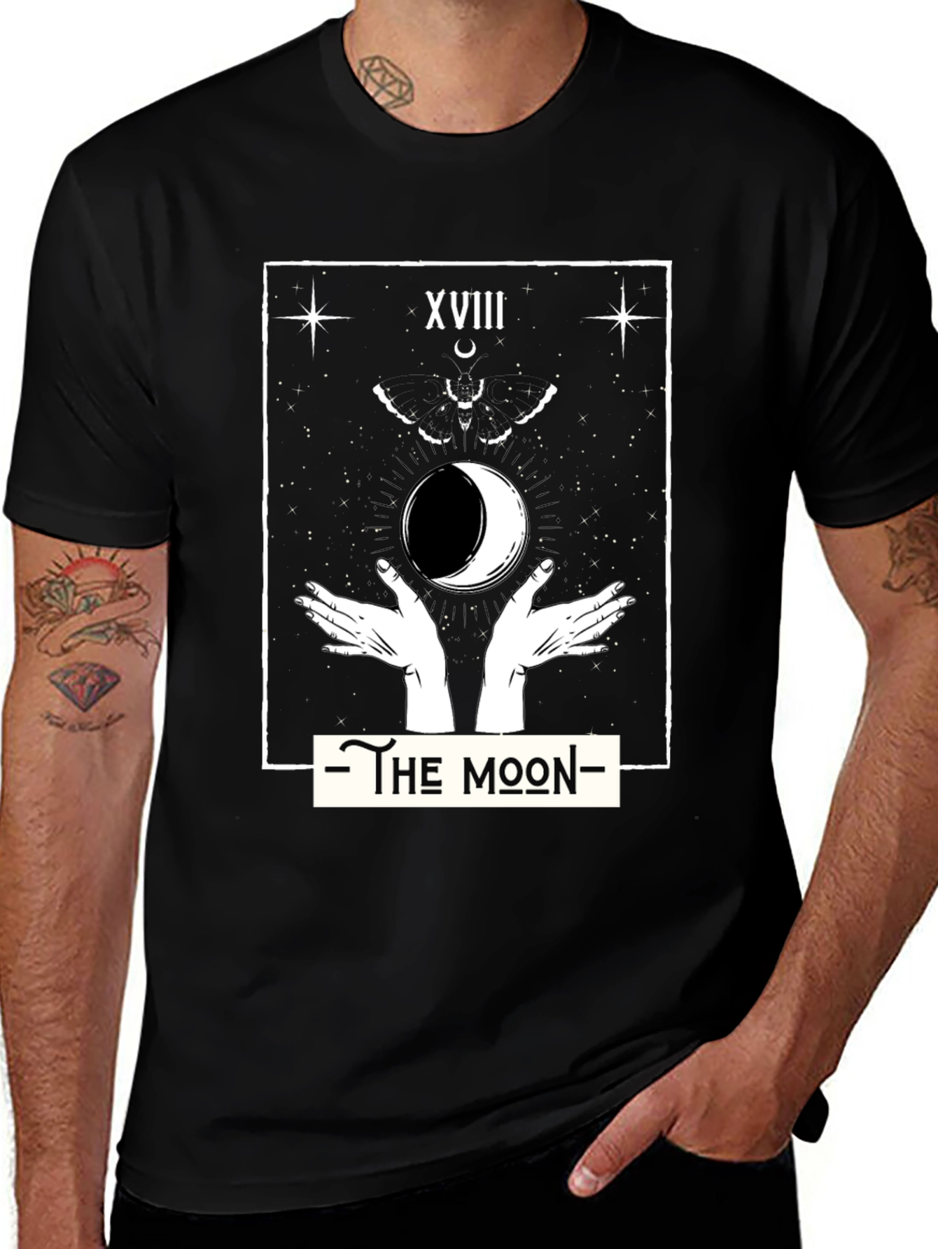 The Moon Tarot Card Graphic T-Shirt
