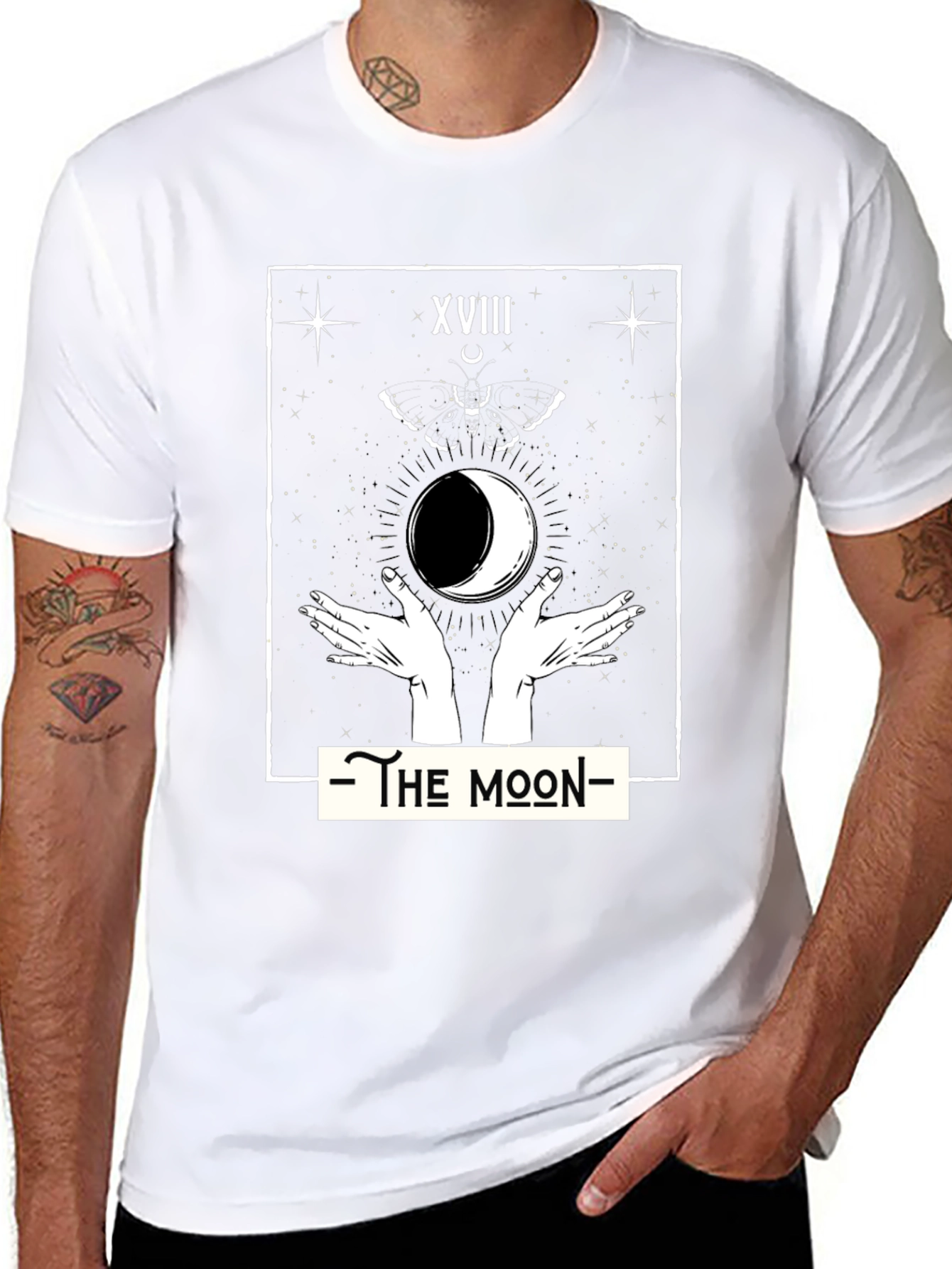 The Moon Tarot Card Graphic T-Shirt