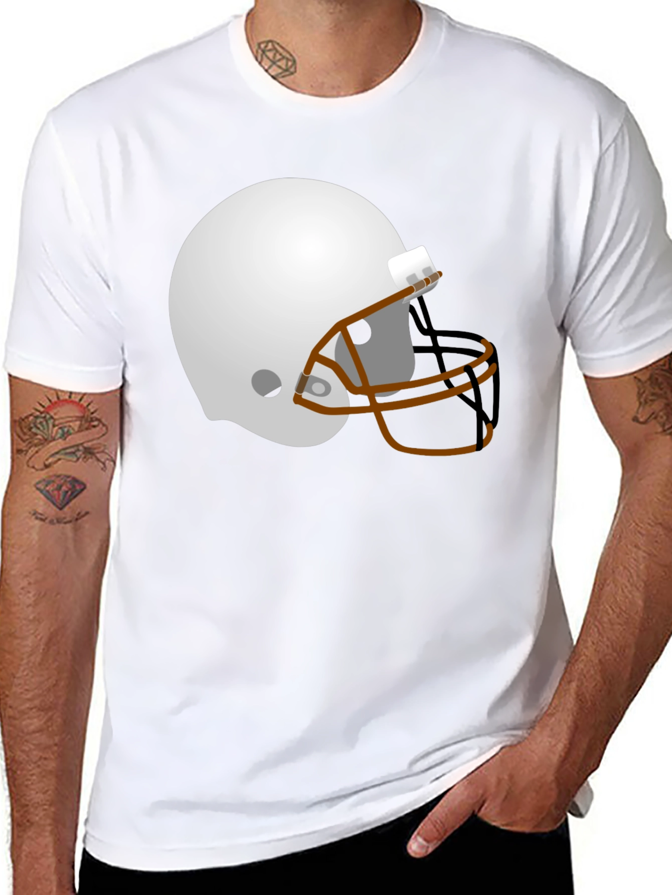Football Helmet Graphic T-Shirt