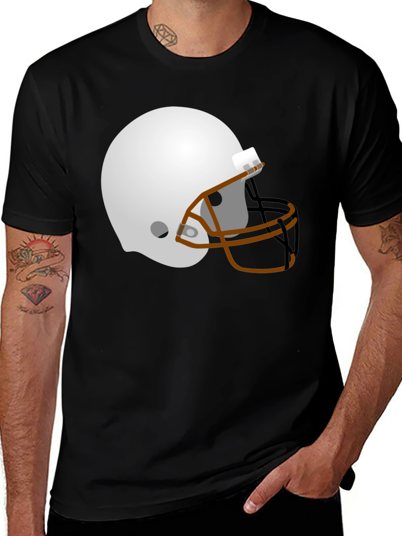 Football Helmet Graphic T-Shirt