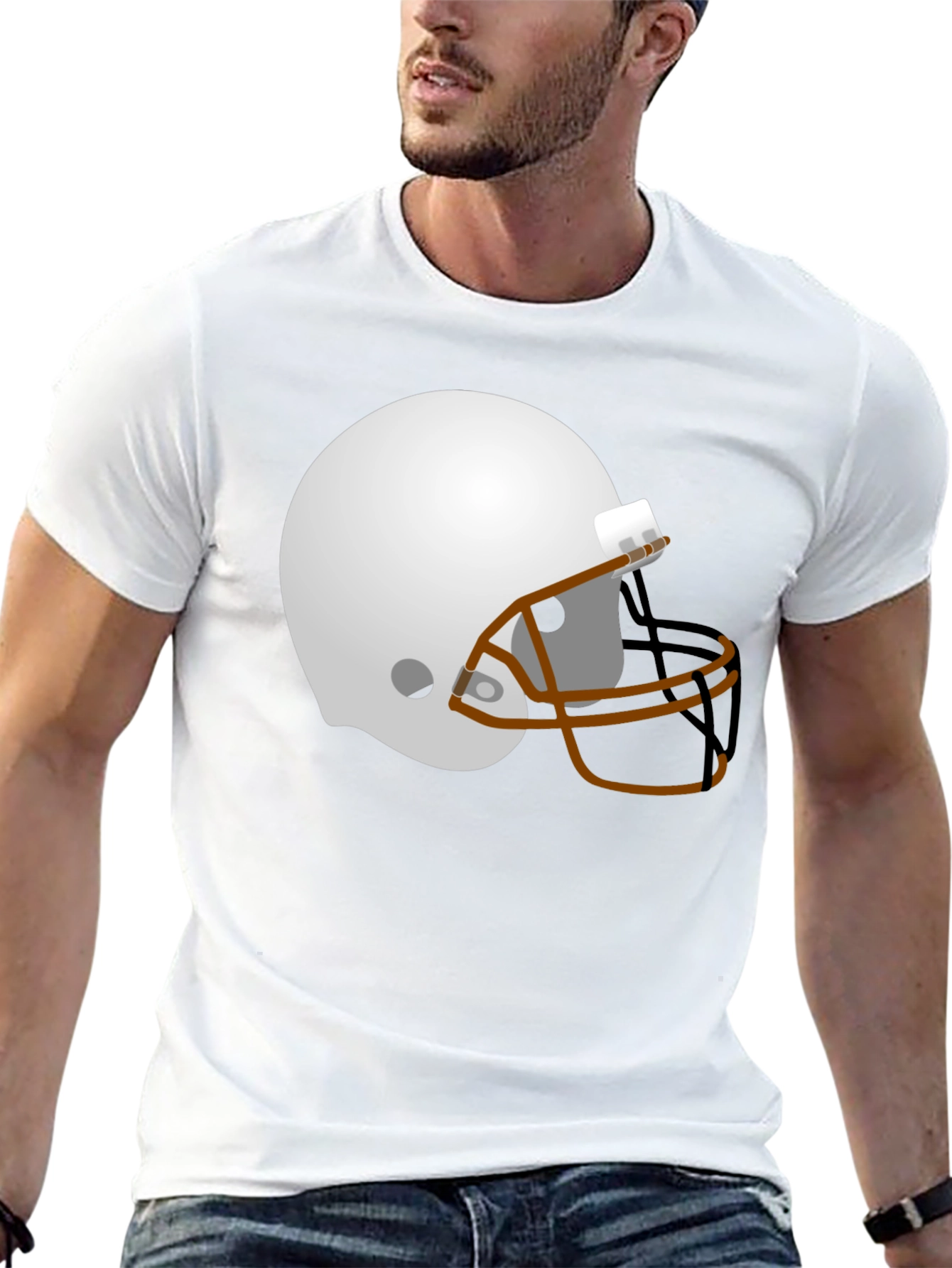 Football Helmet Graphic T-Shirt