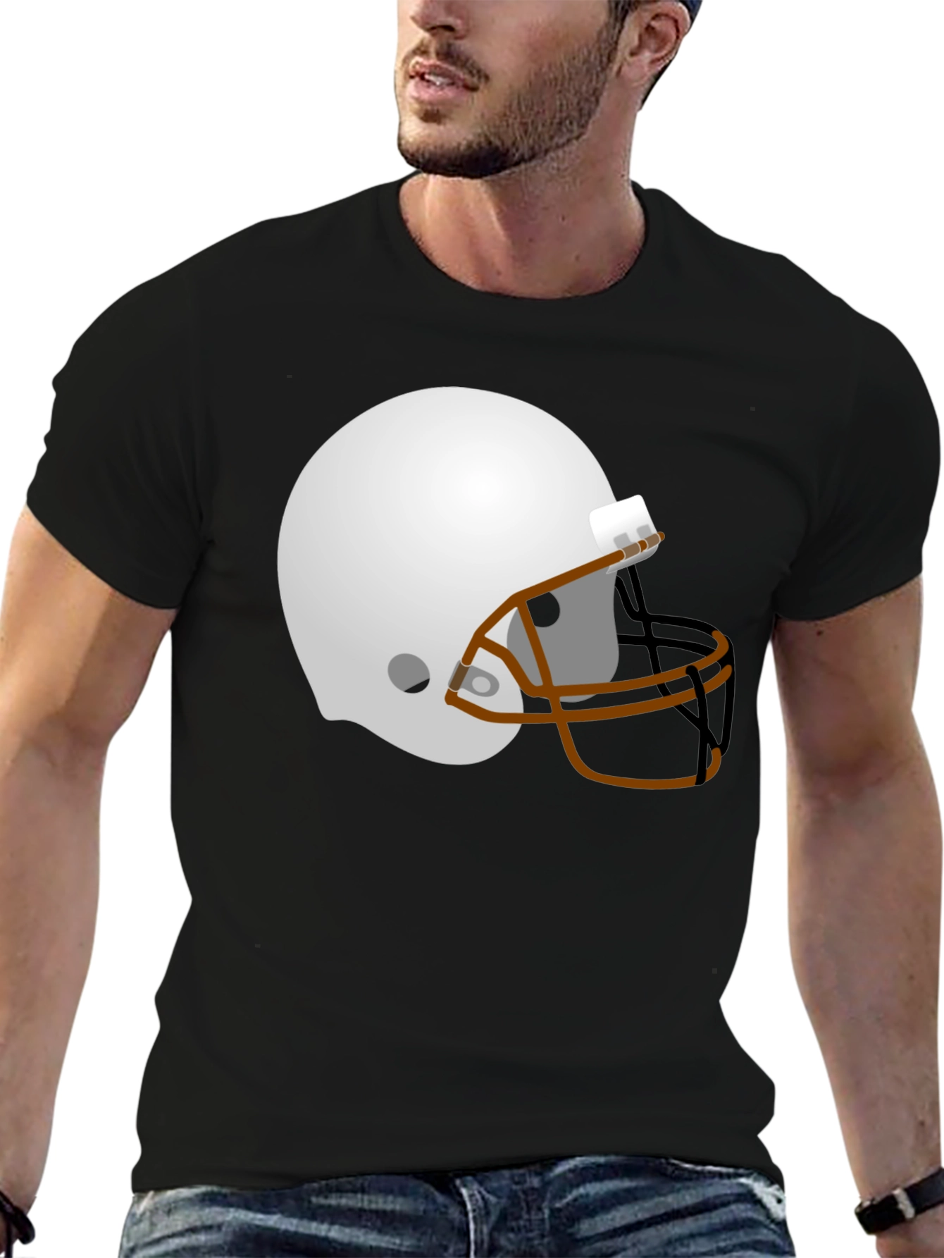 Football Helmet Graphic T-Shirt