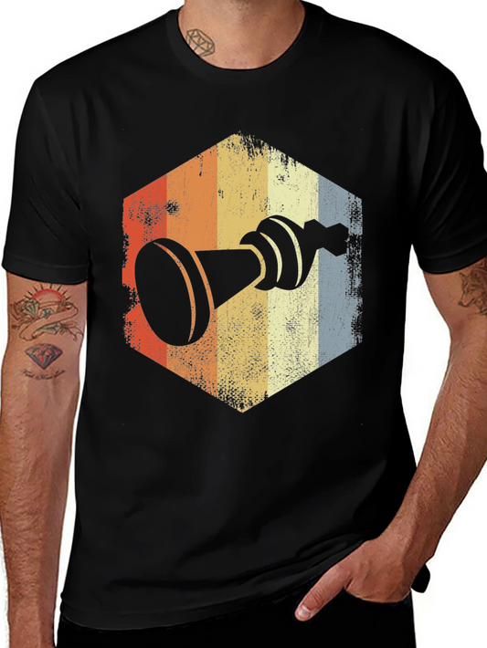 Vintage Chess Piece Graphic T-Shirt