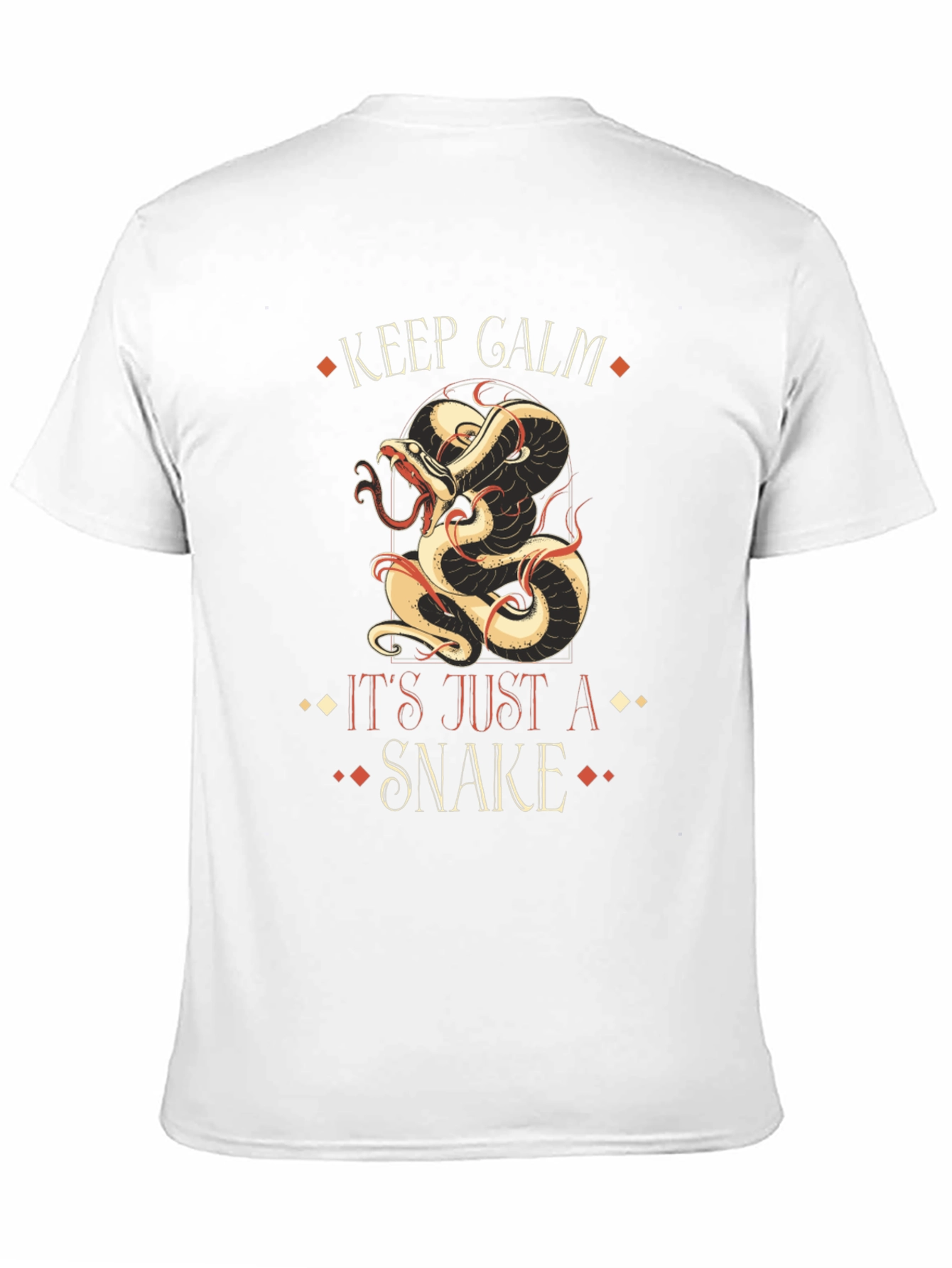 Keep Calm Snake Graphic T-Shirt Black