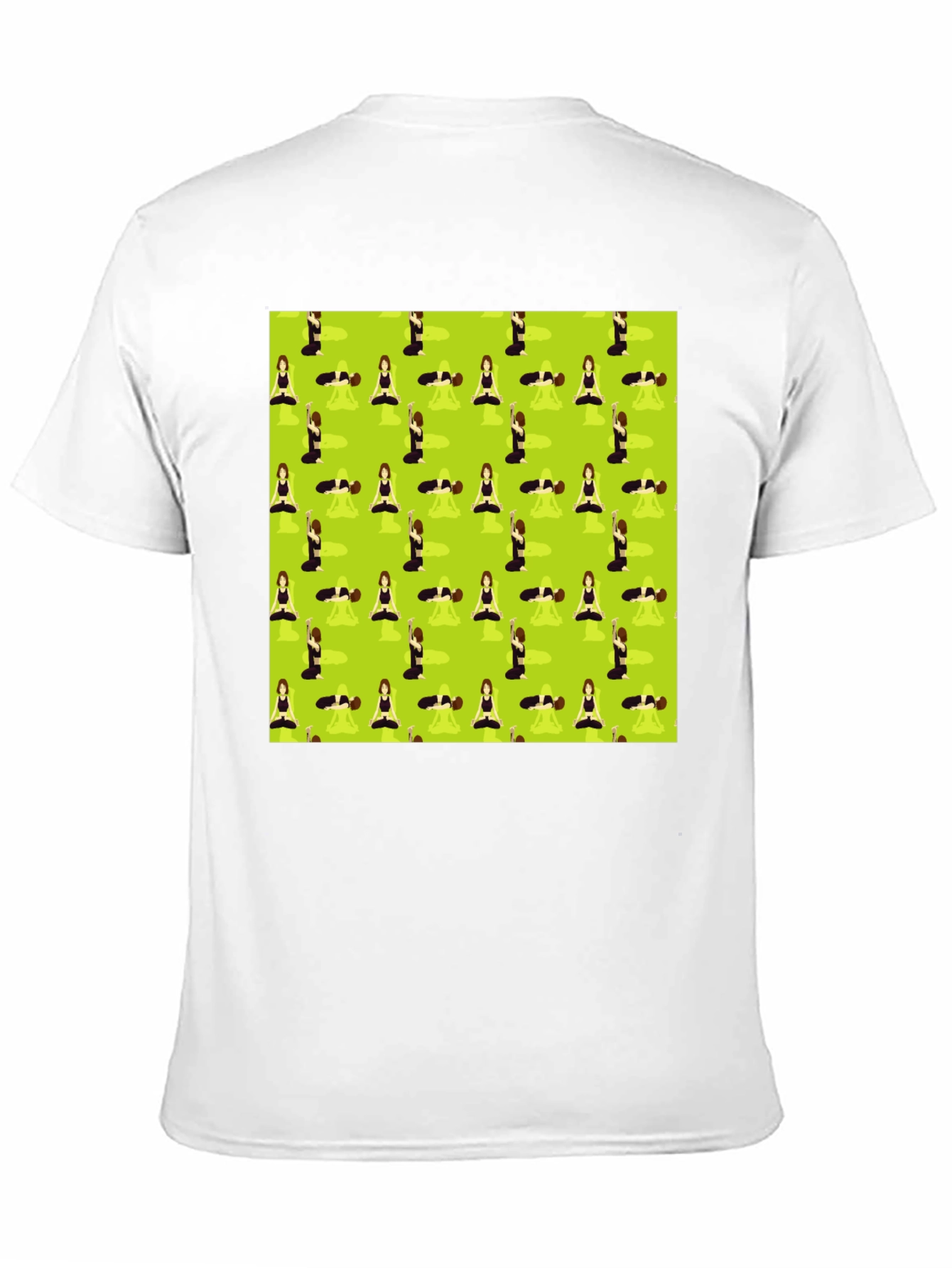 Yoga Patterned T-Shirt - Mens Black Tee
