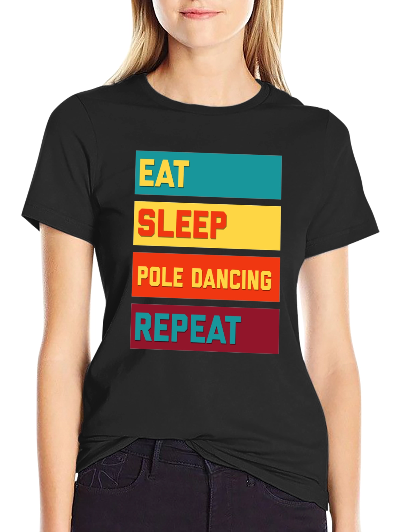 Eat Sleep Pole Dancing Repeat Graphic Tee