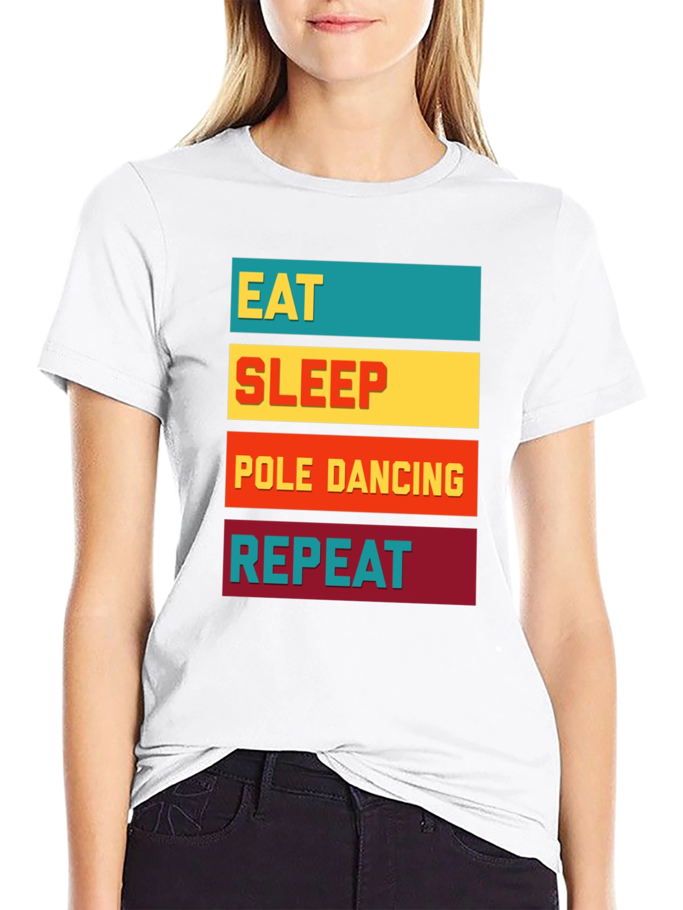 Eat Sleep Pole Dancing Repeat Graphic Tee