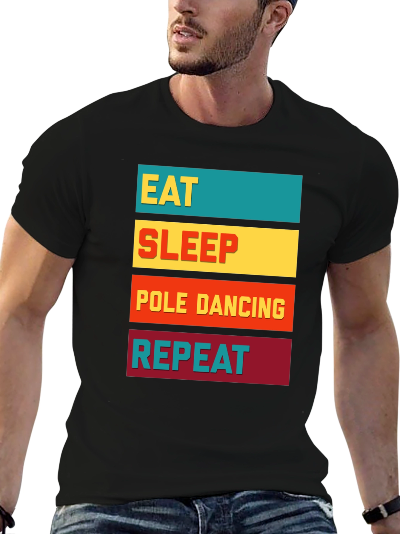 Eat Sleep Pole Dancing Repeat Graphic Tee
