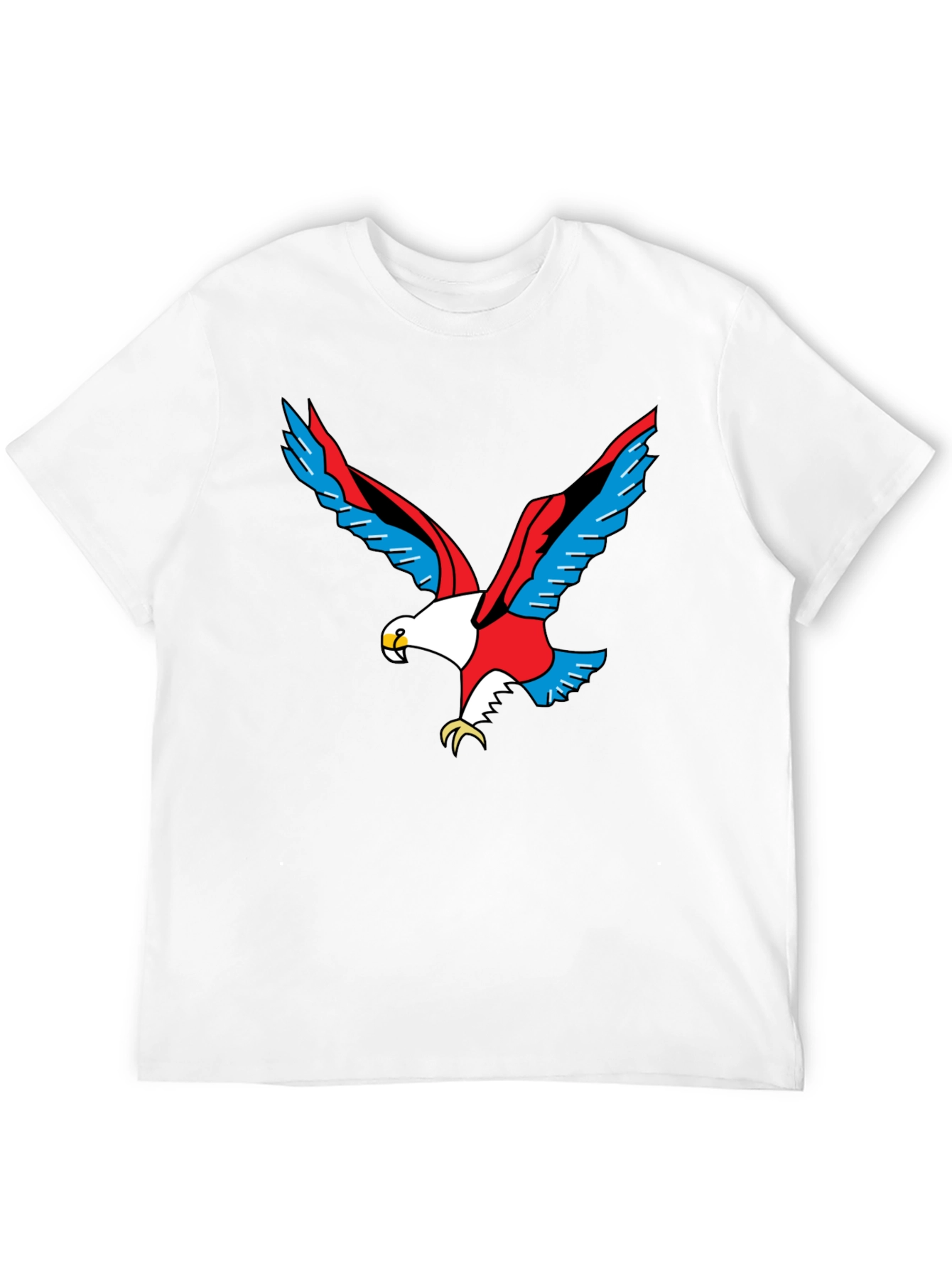 Bold Eagle Graphic Tee - Black Cotton Shirt