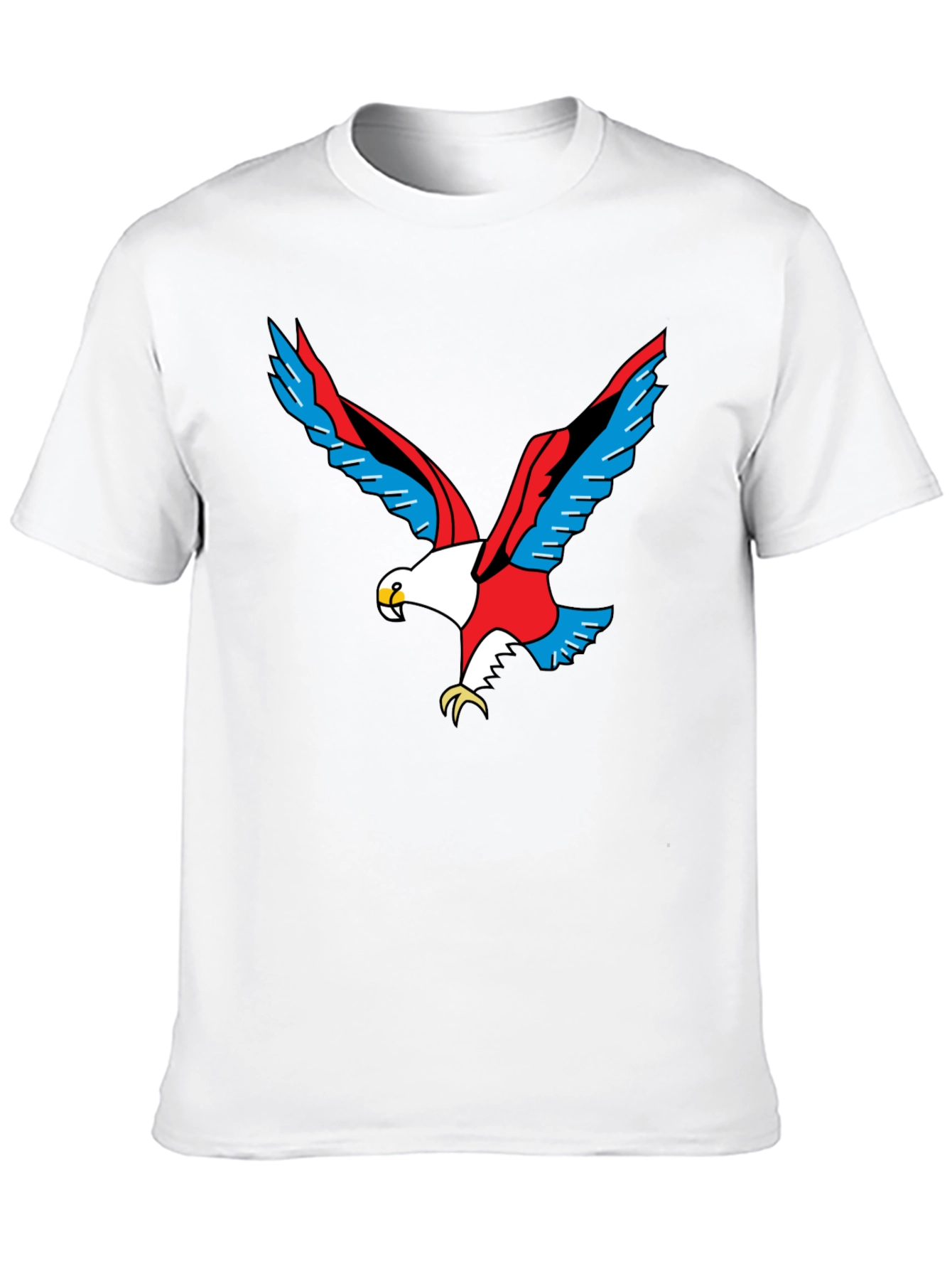 Bold Eagle Graphic Tee - Black Cotton Shirt