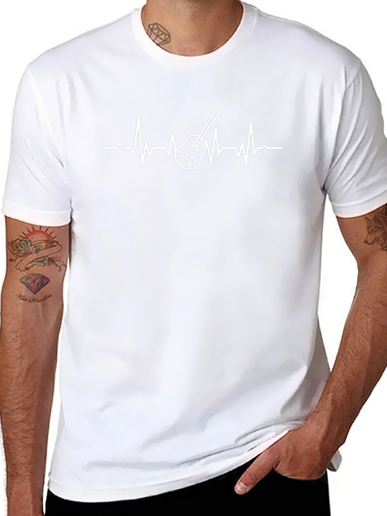 Guitar Heartbeat T-Shirt - Musicians Tee