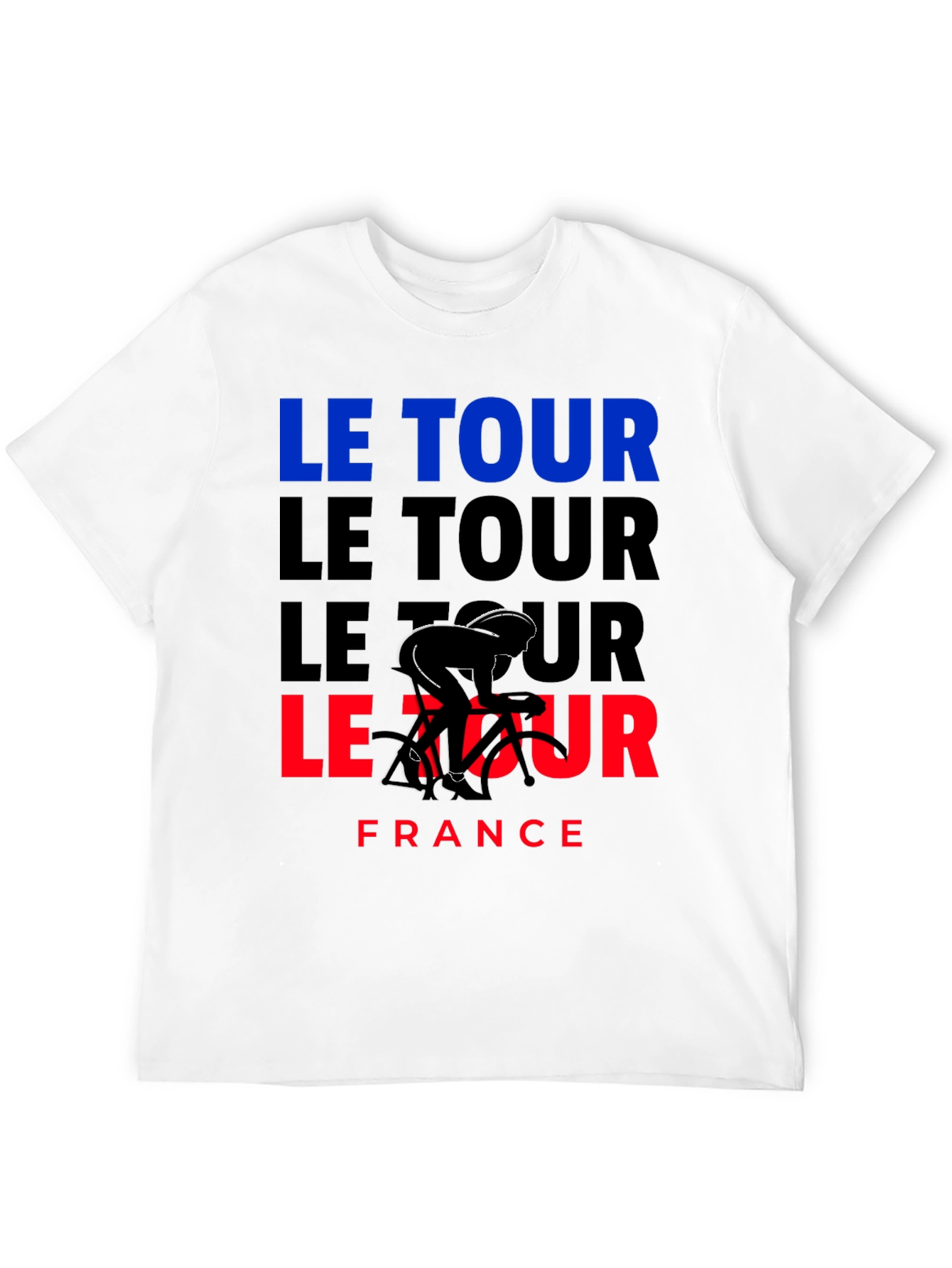 Le Tour France Cycling T-Shirt - Black Graphic Tee