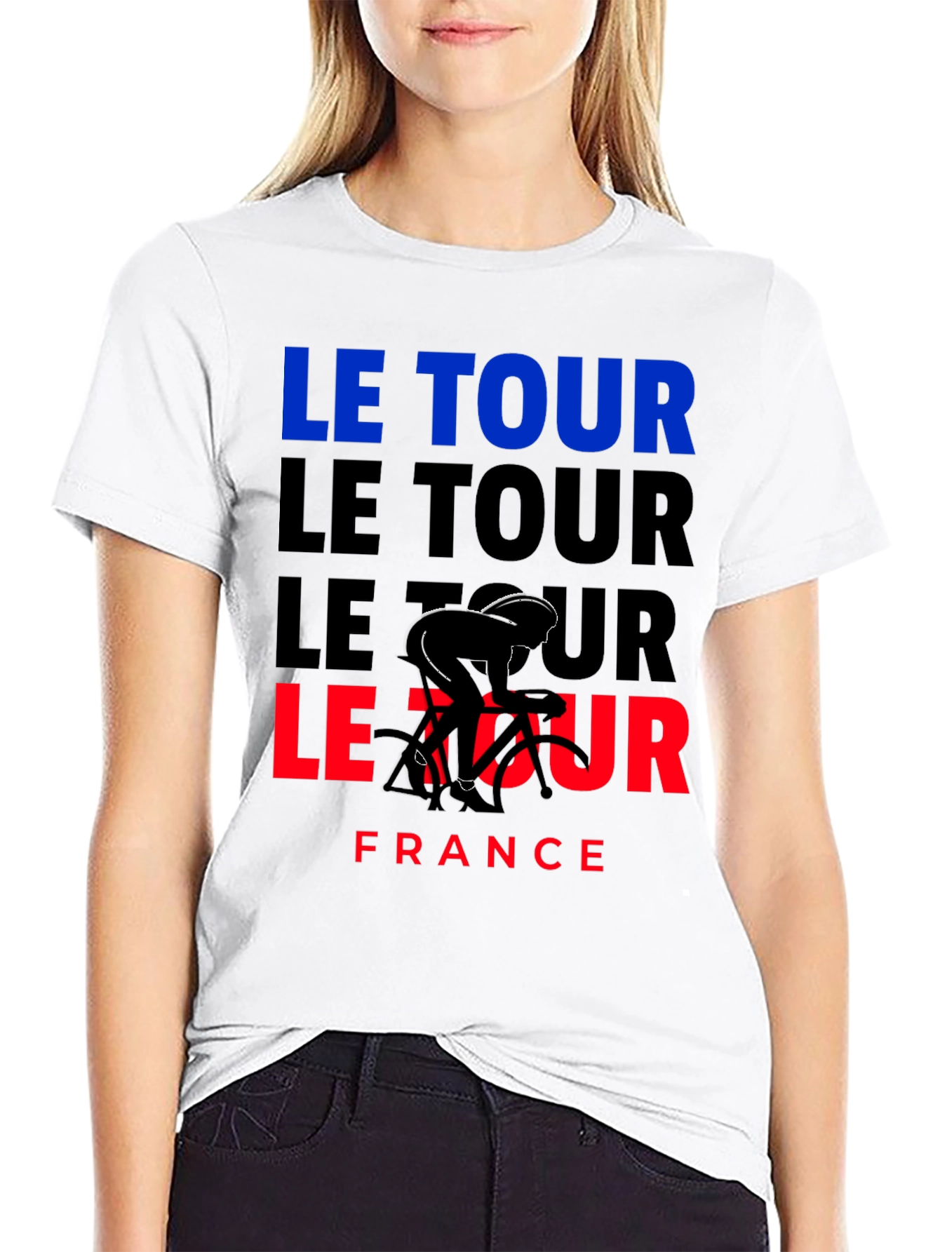 Le Tour France Cycling T-Shirt - Black Graphic Tee