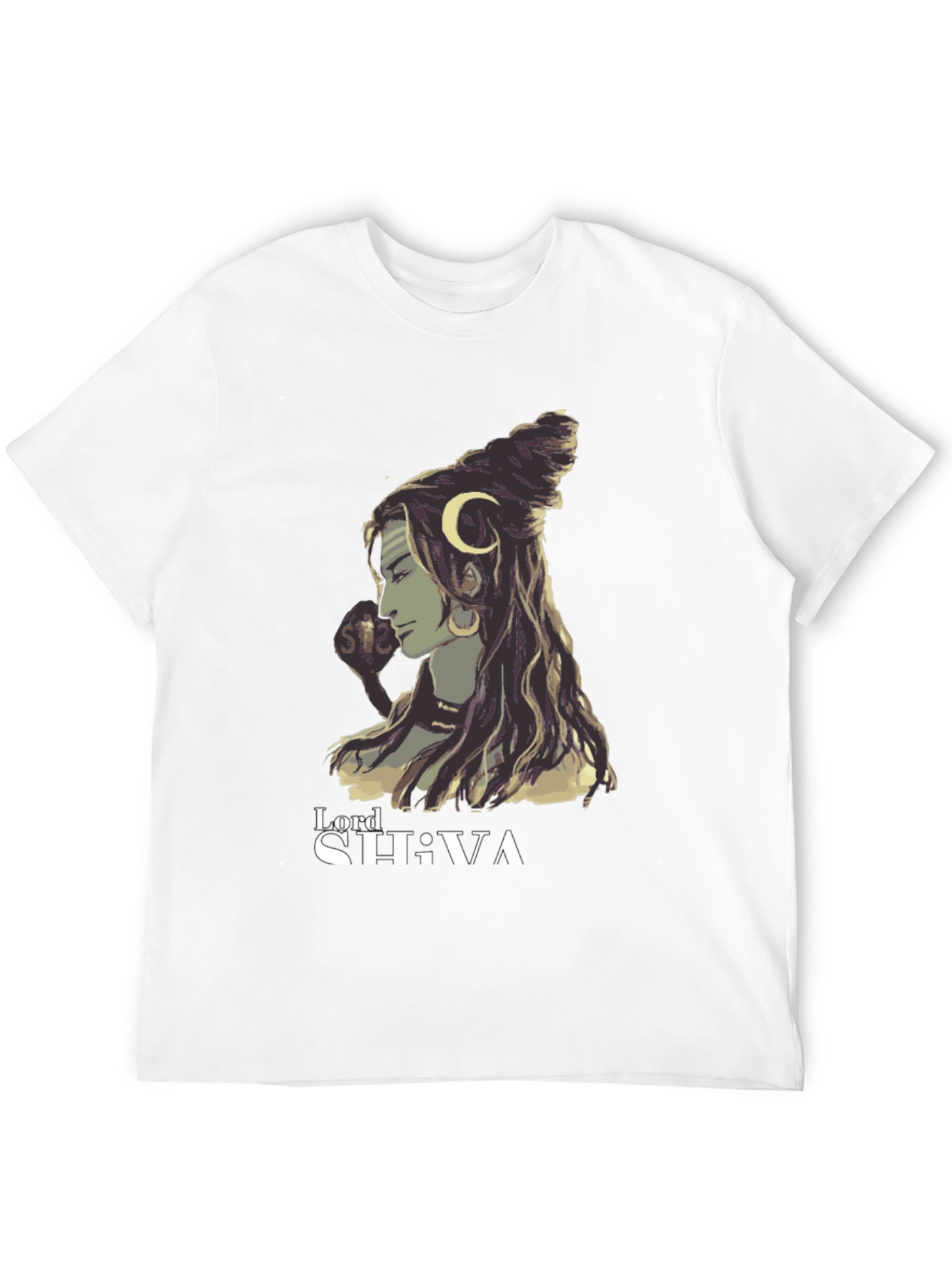 Lord Shiva Graphic Tee - Black Cotton Blend