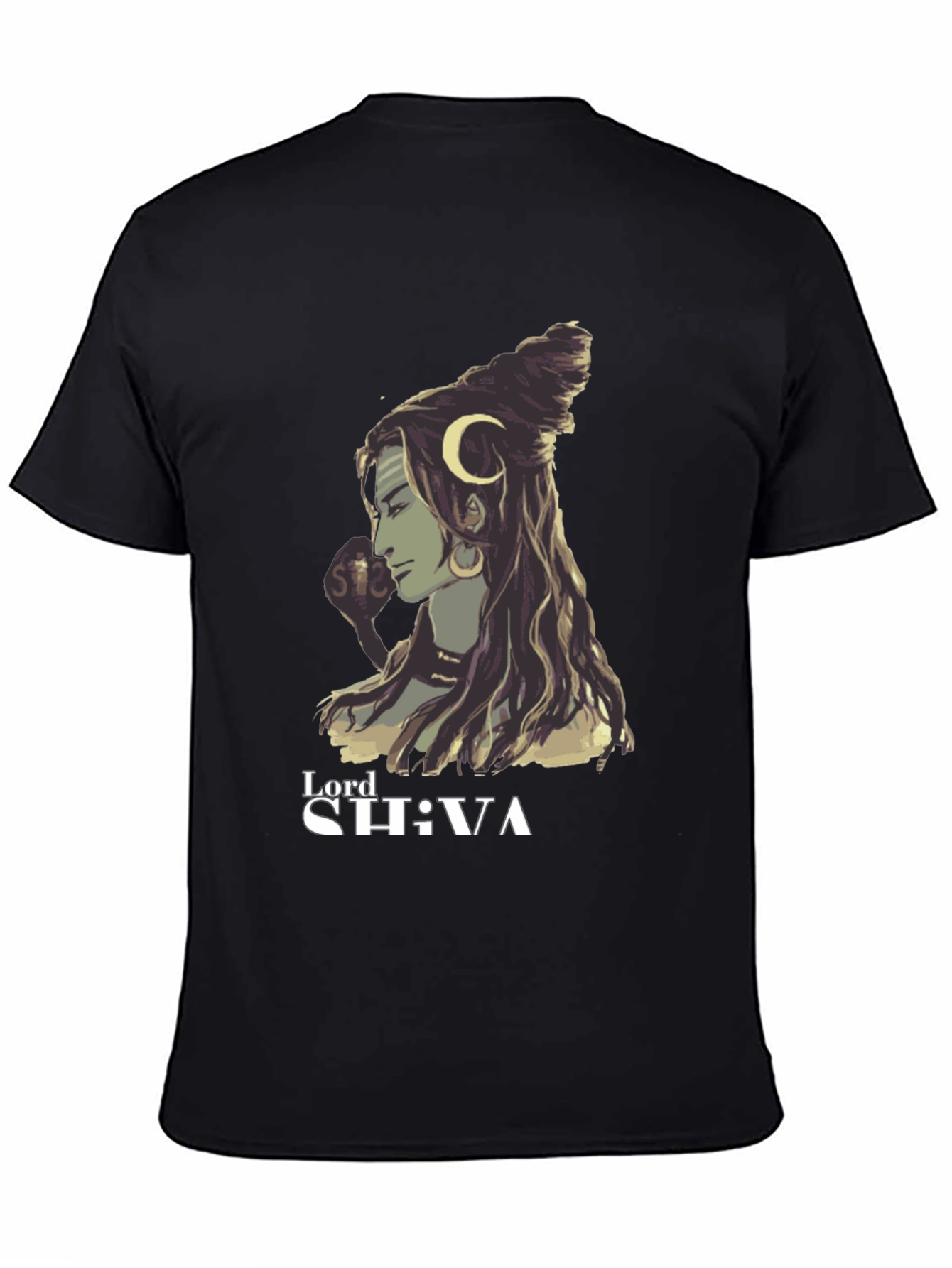 Lord Shiva Graphic Tee - Black Cotton Blend