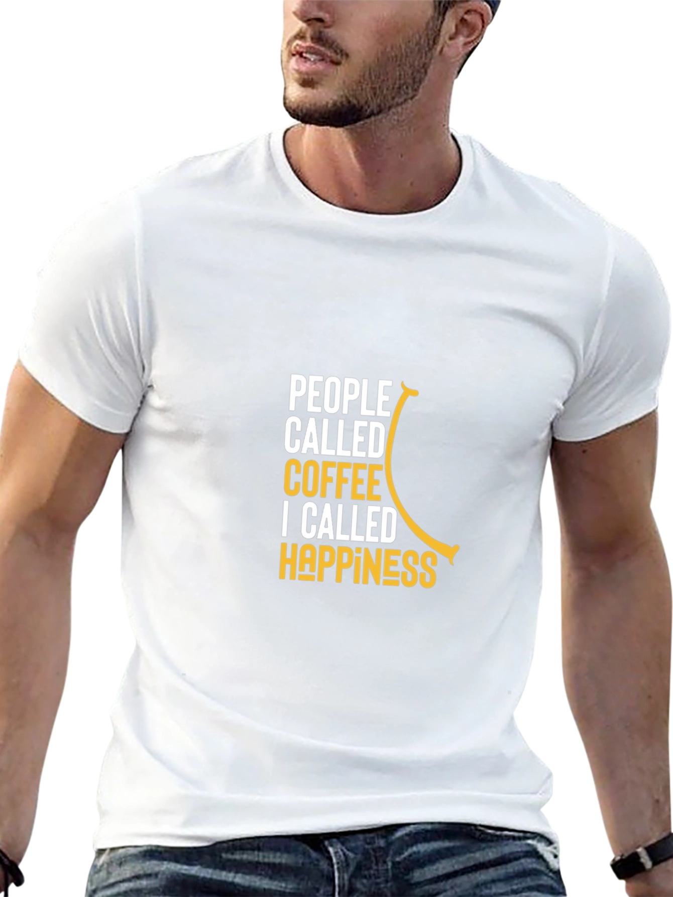 Coffee Happiness Graphic Tee - Black