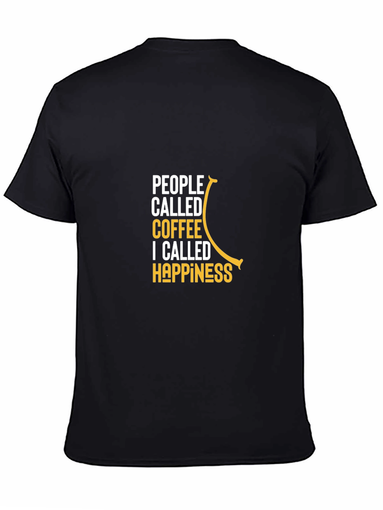 Coffee Happiness Graphic Tee - Black