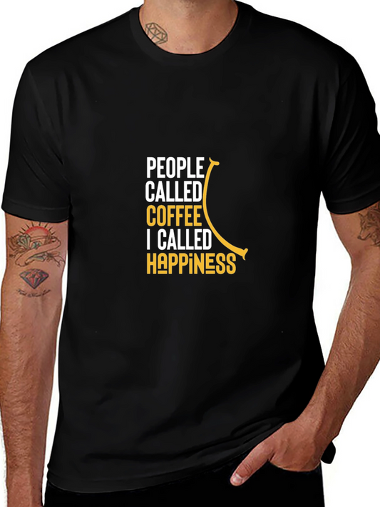 Coffee Happiness Graphic Tee - Black