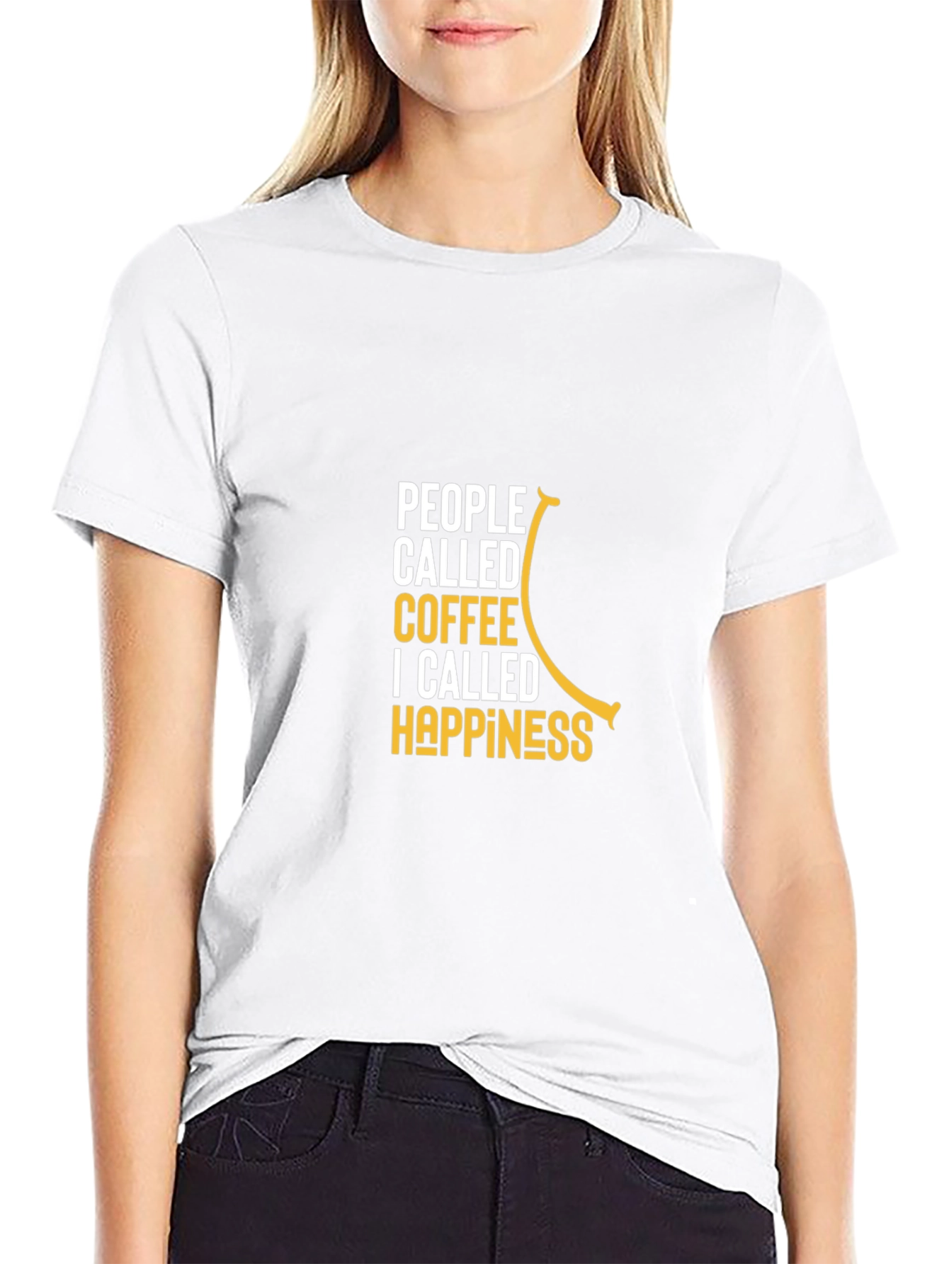 Coffee Happiness Graphic Tee - Black