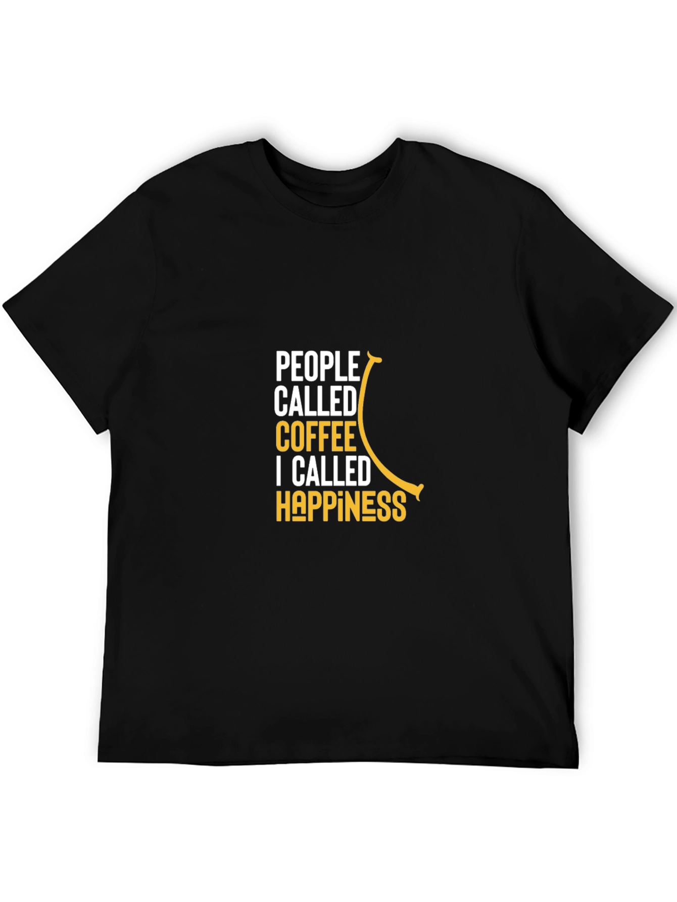 Coffee Happiness Graphic Tee - Black