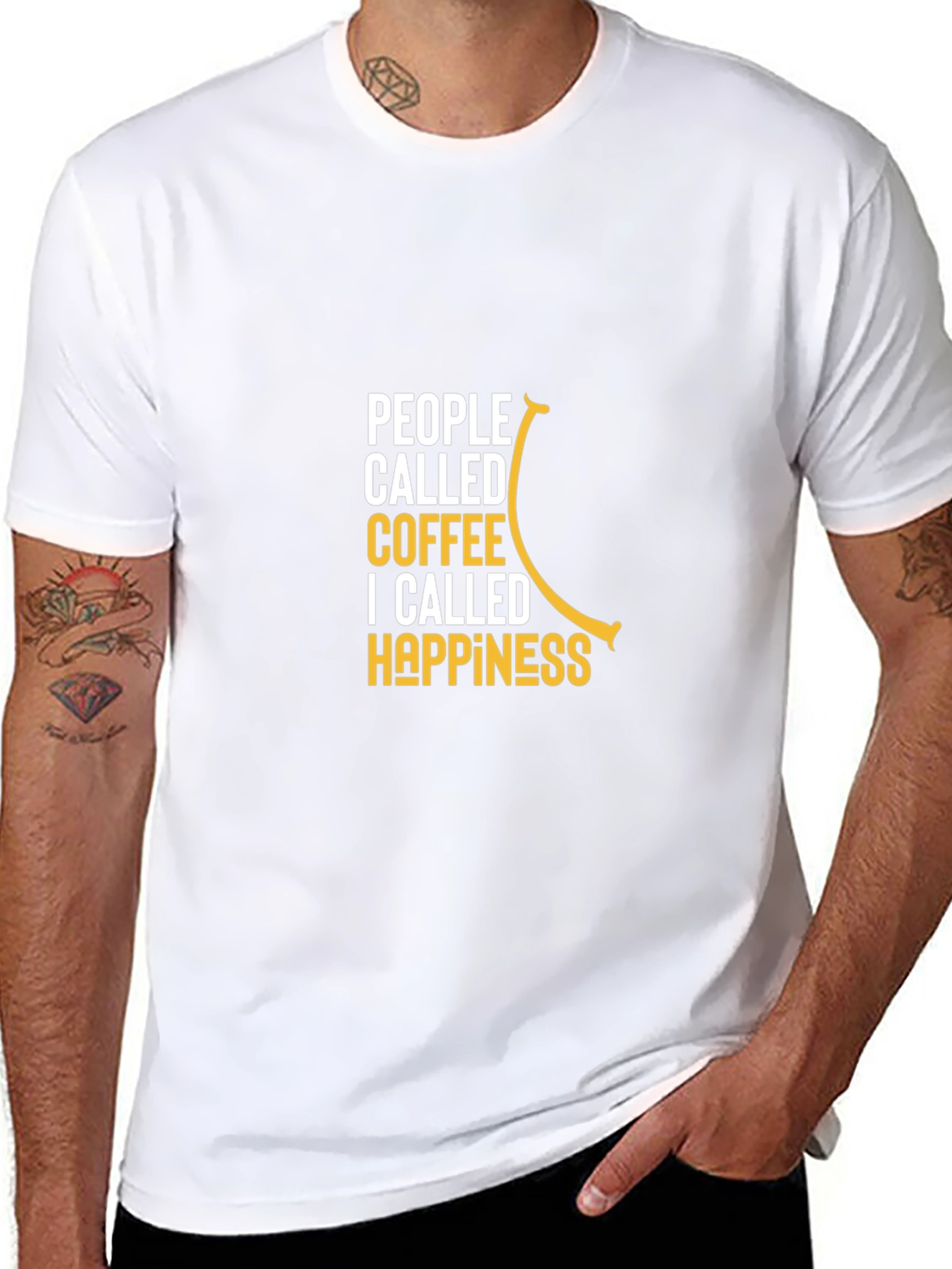 Coffee Happiness Graphic Tee - Black