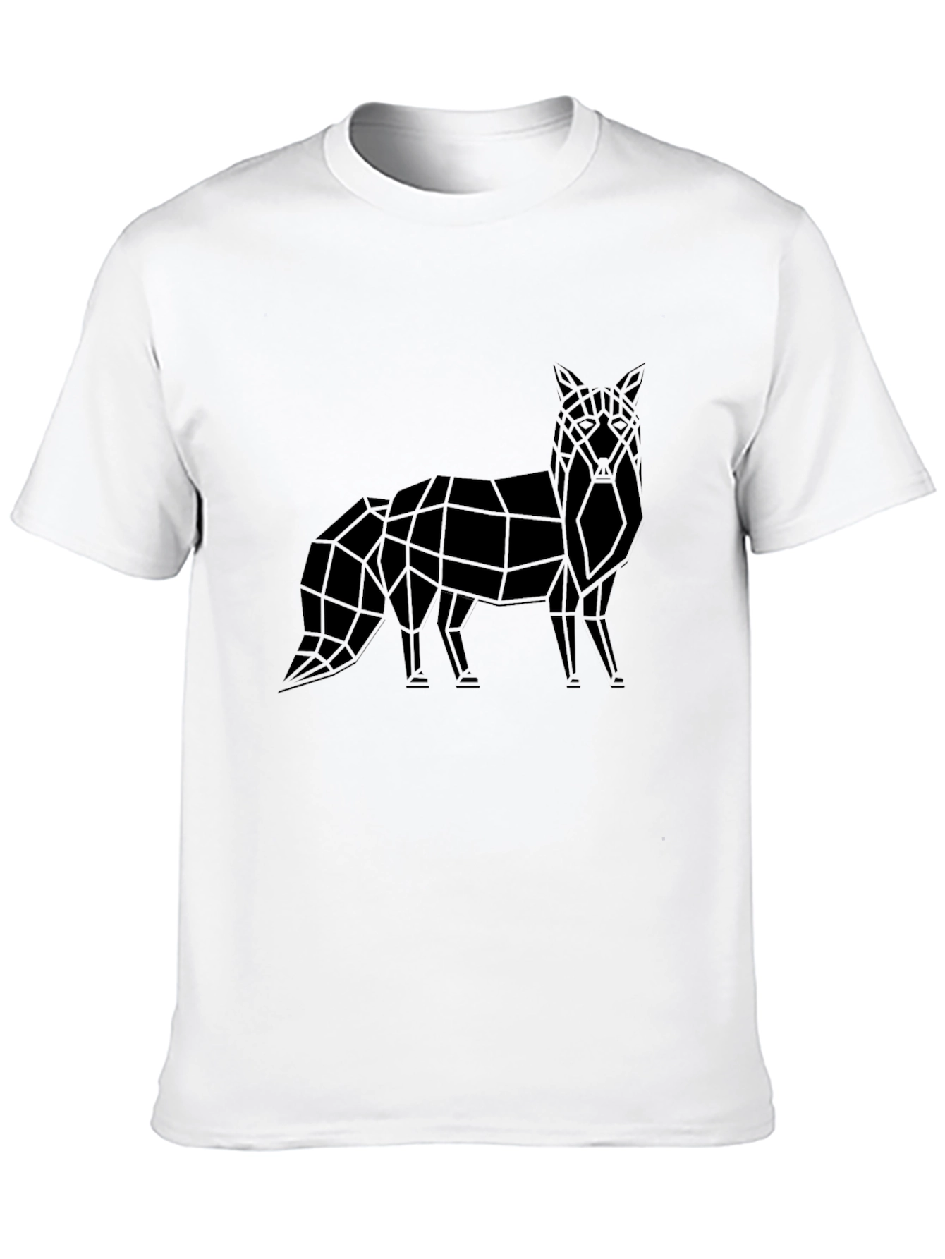 Geometric Fox Graphic Tee - Modern Style