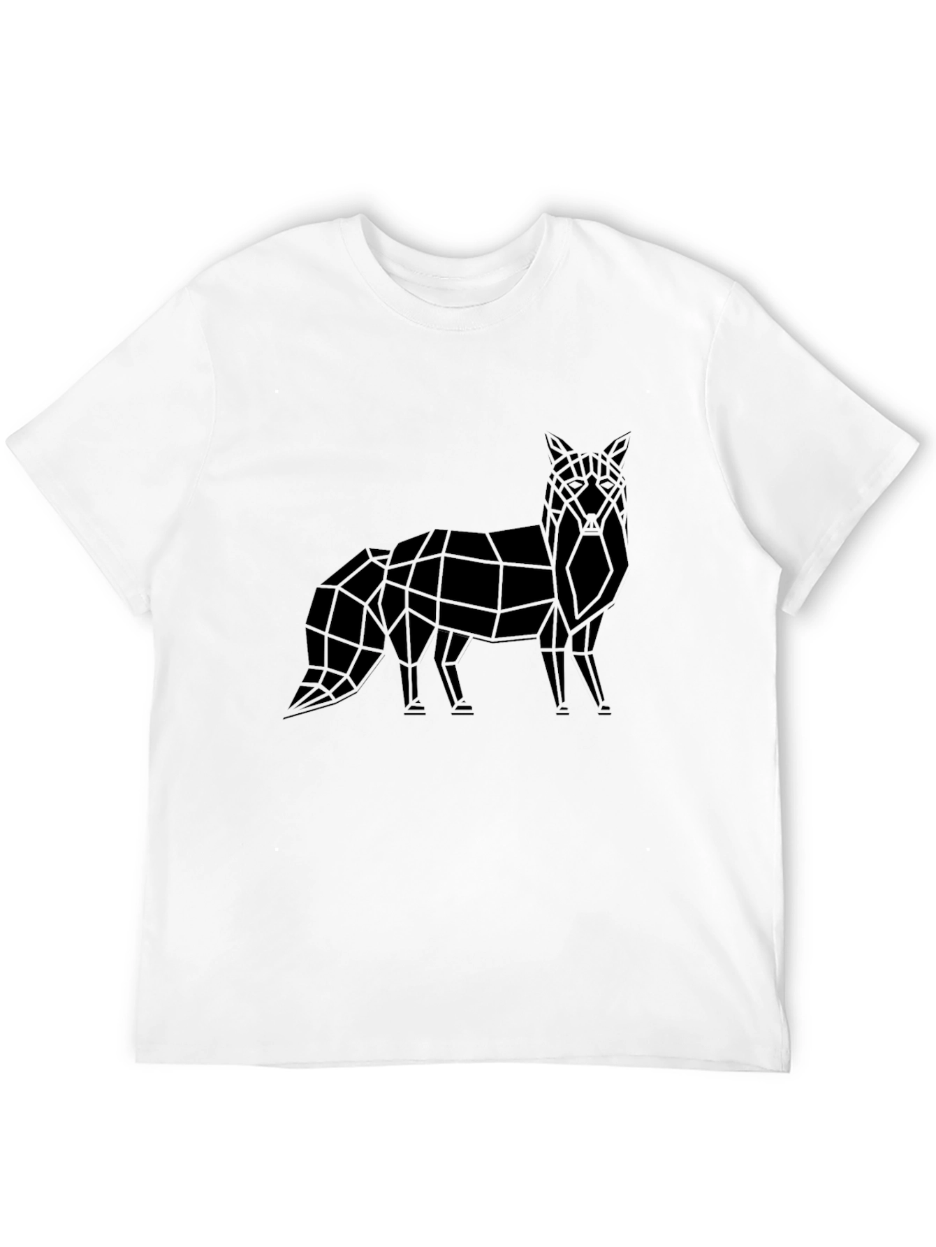 Geometric Fox Graphic Tee - Modern Style