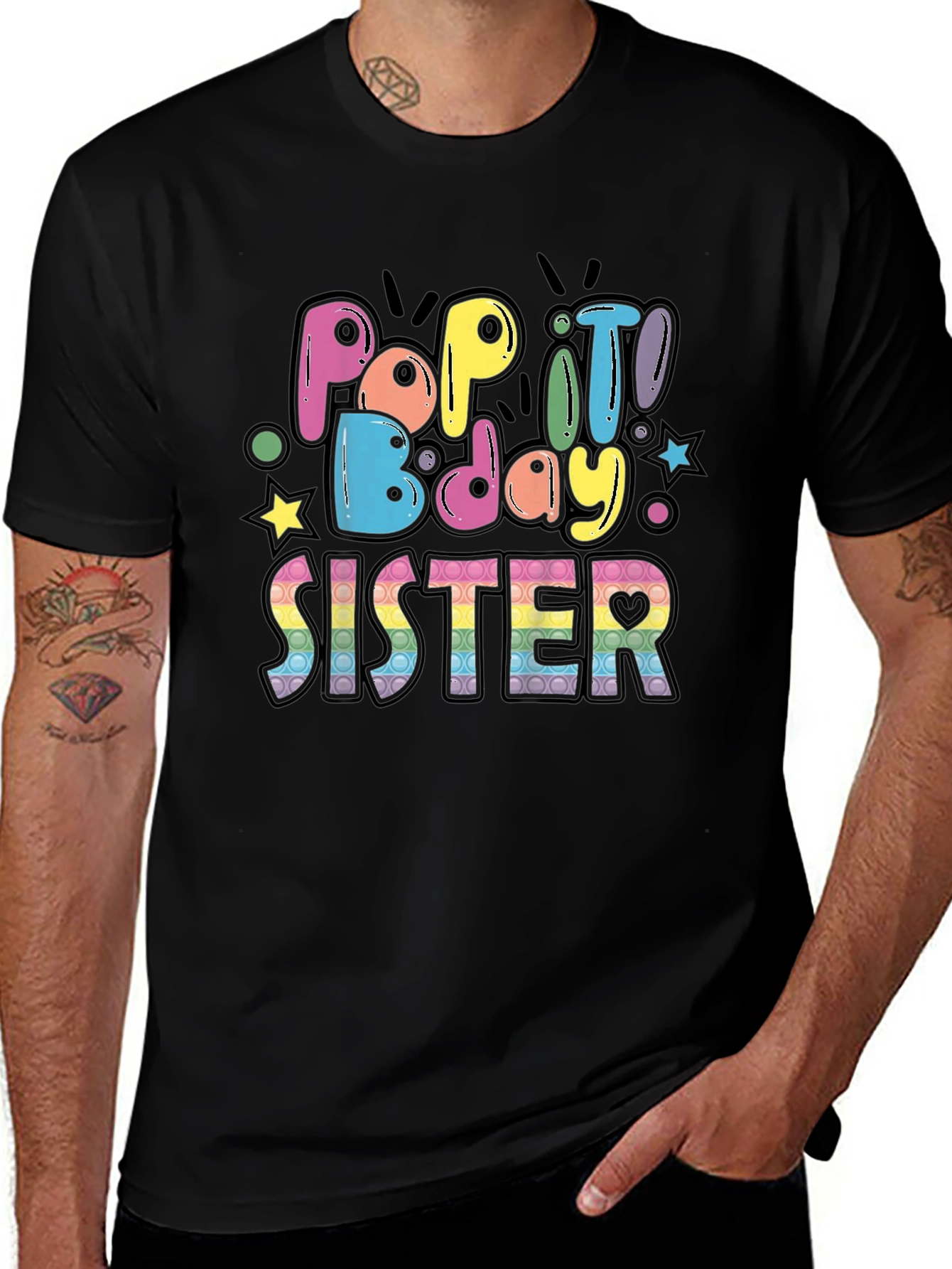 Pop It Bday Sister T-Shirt