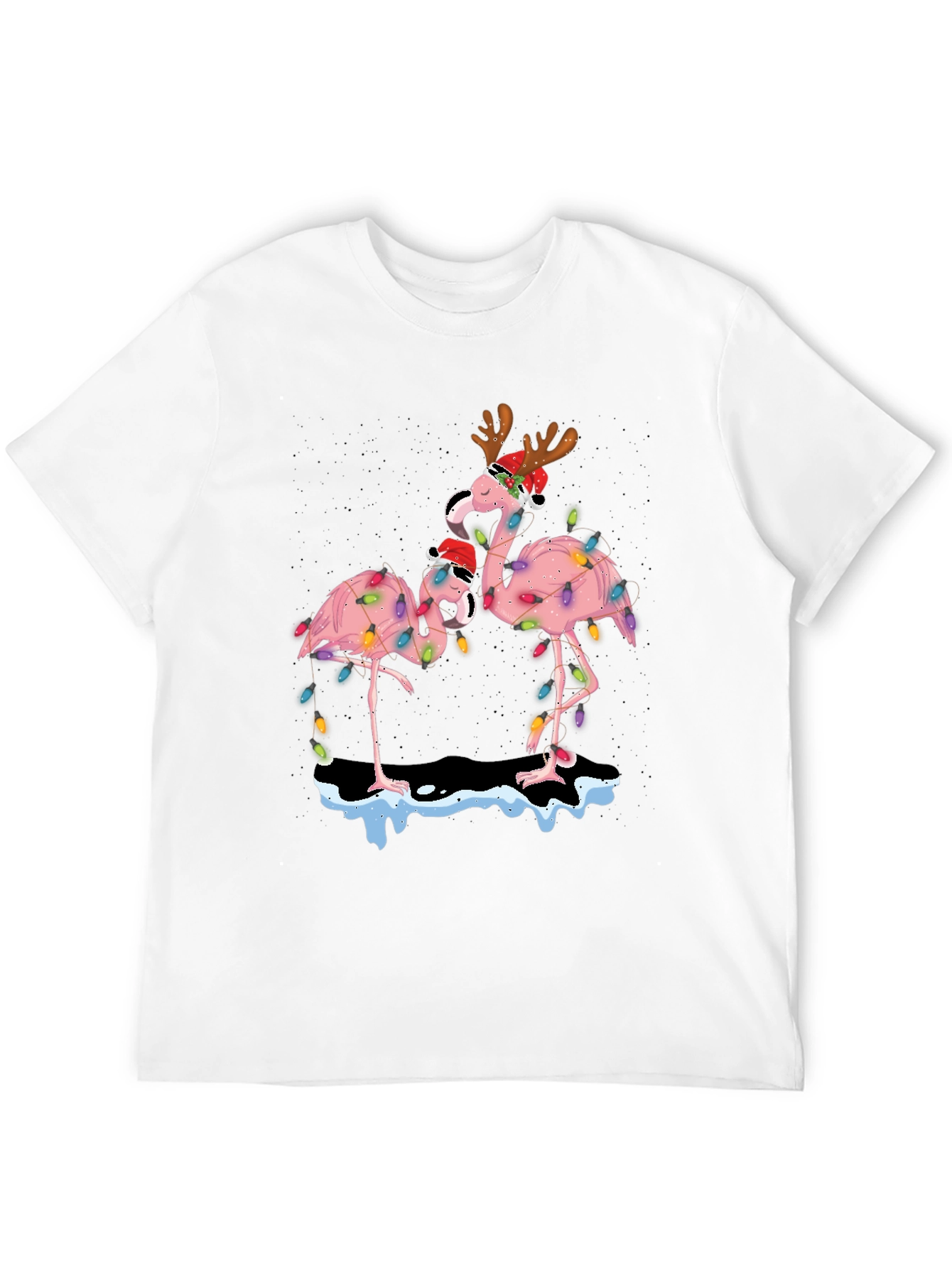 Festive Flamingo Christmas T-Shirt