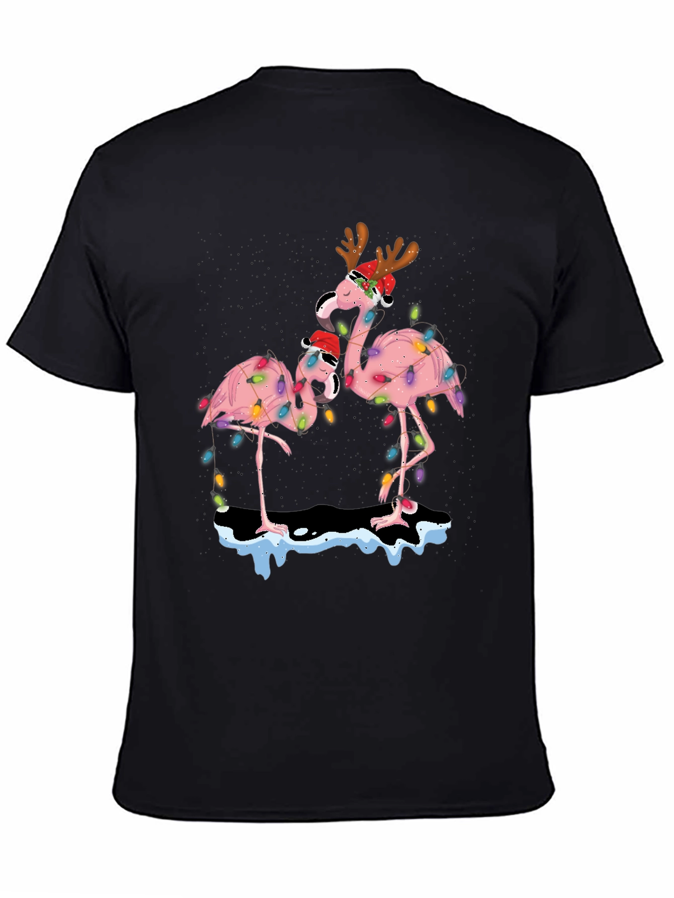 Festive Flamingo Christmas T-Shirt