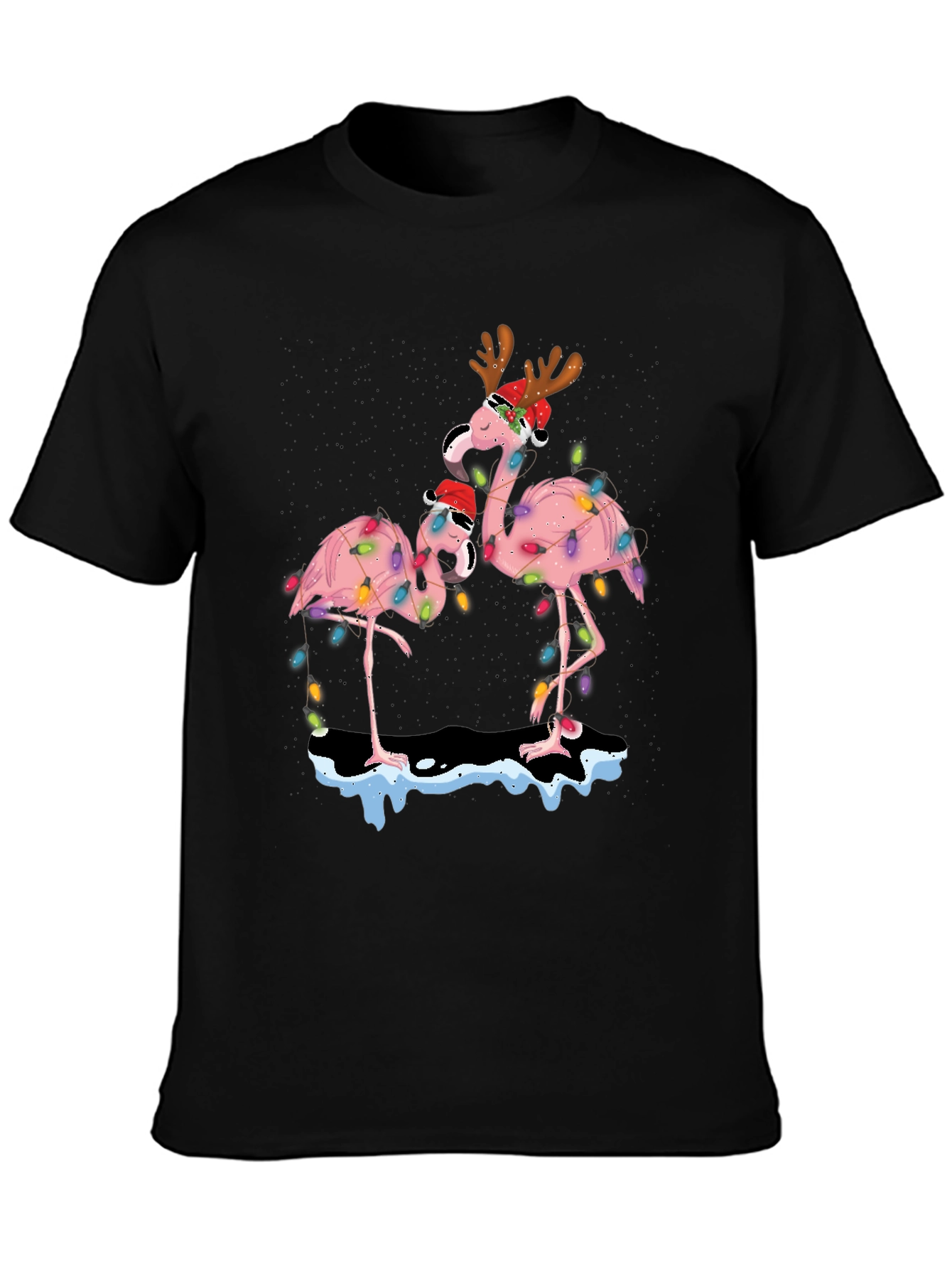 Festive Flamingo Christmas T-Shirt