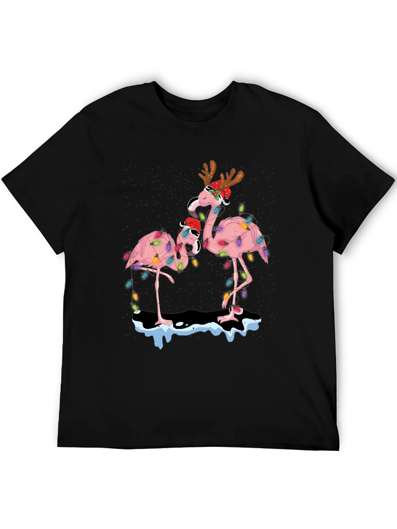 Festive Flamingo Christmas T-Shirt