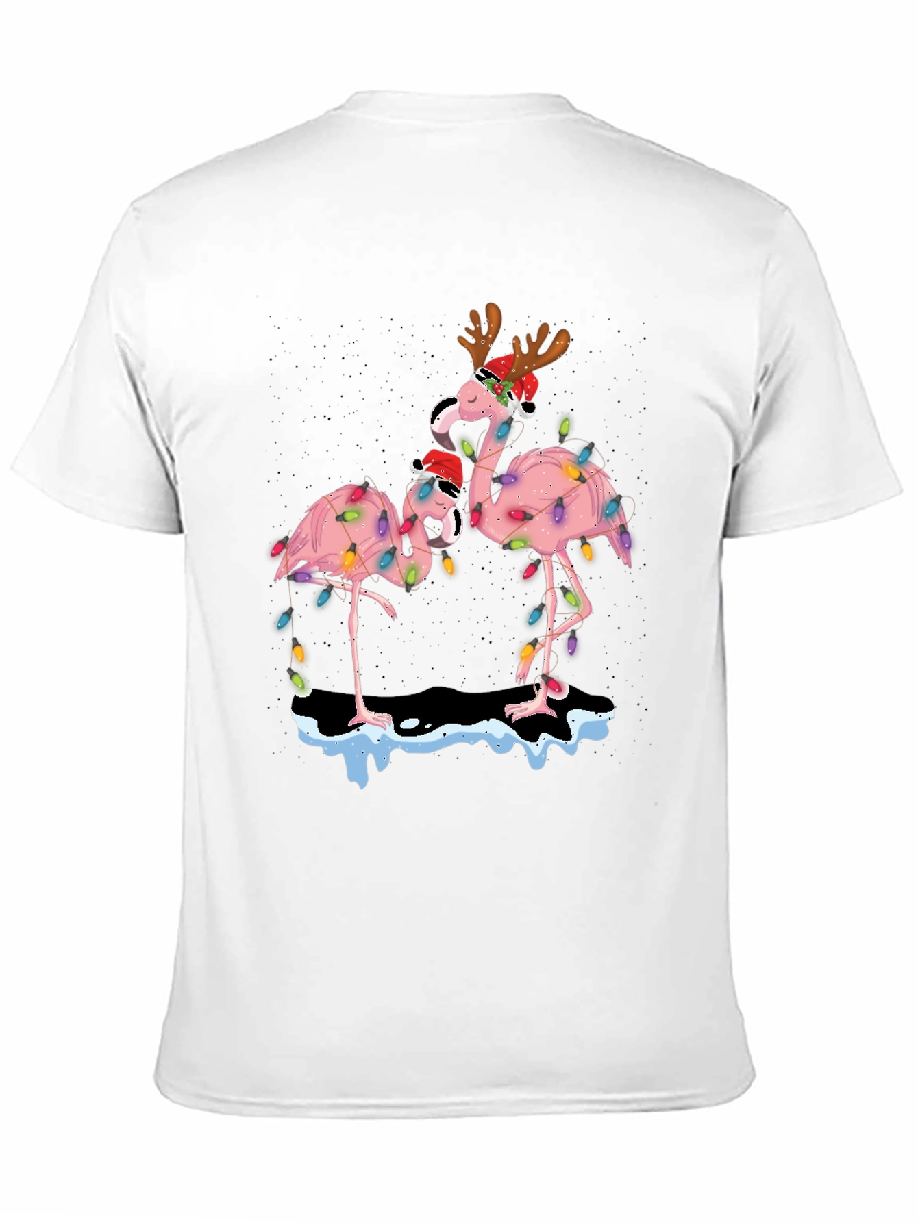 Festive Flamingo Christmas T-Shirt