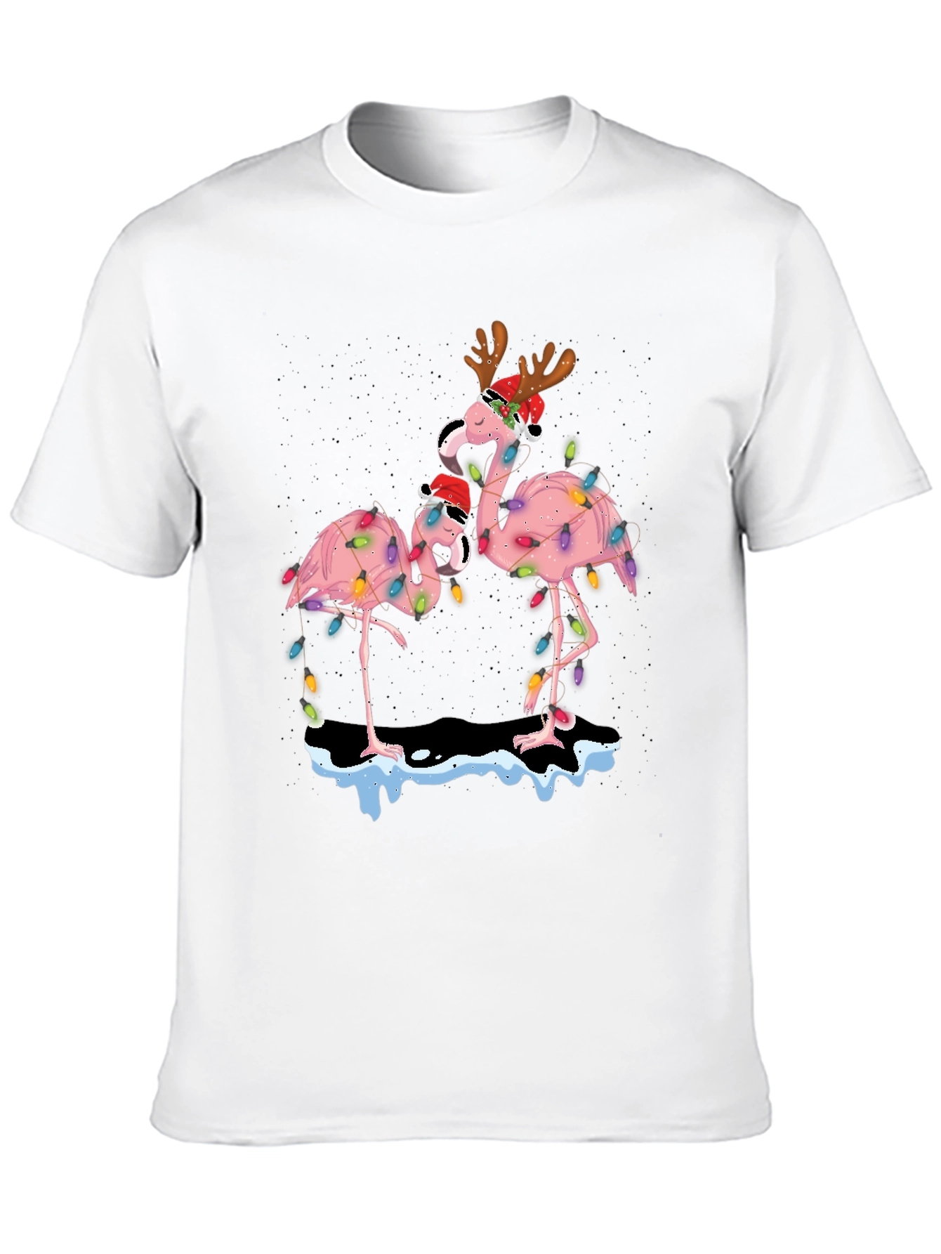 Festive Flamingo Christmas T-Shirt