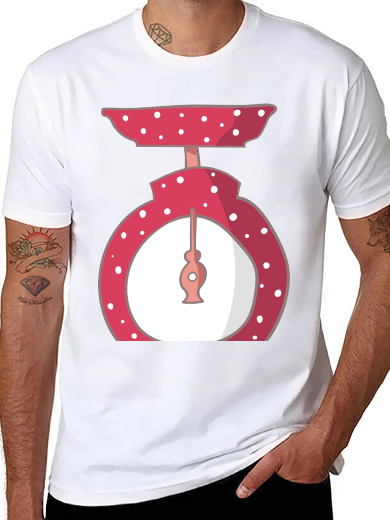 Retro Polka Dot Kitchen Scale T-Shirt