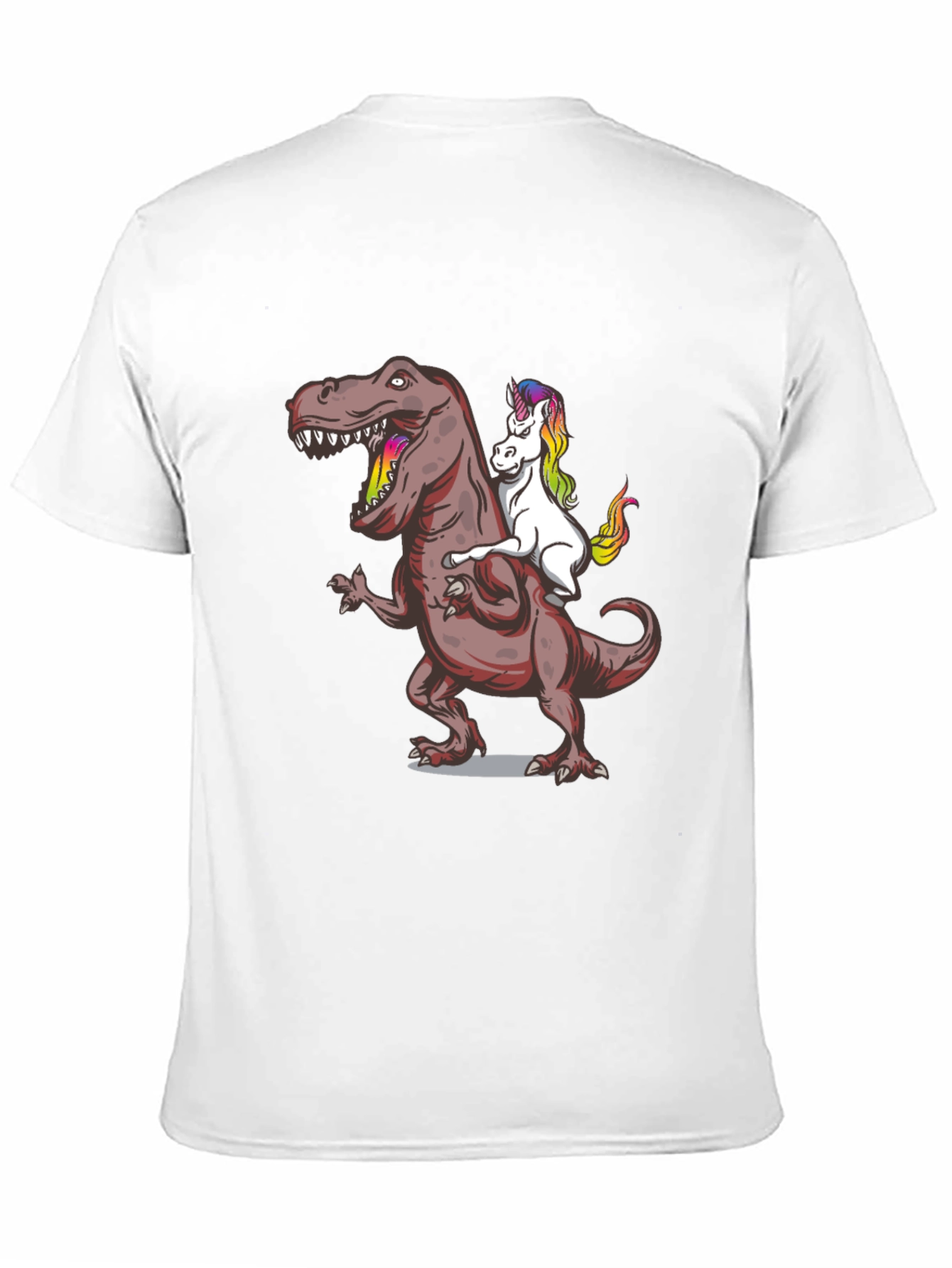 Dino Rider T-Shirt: Unicorn Riding T-Rex