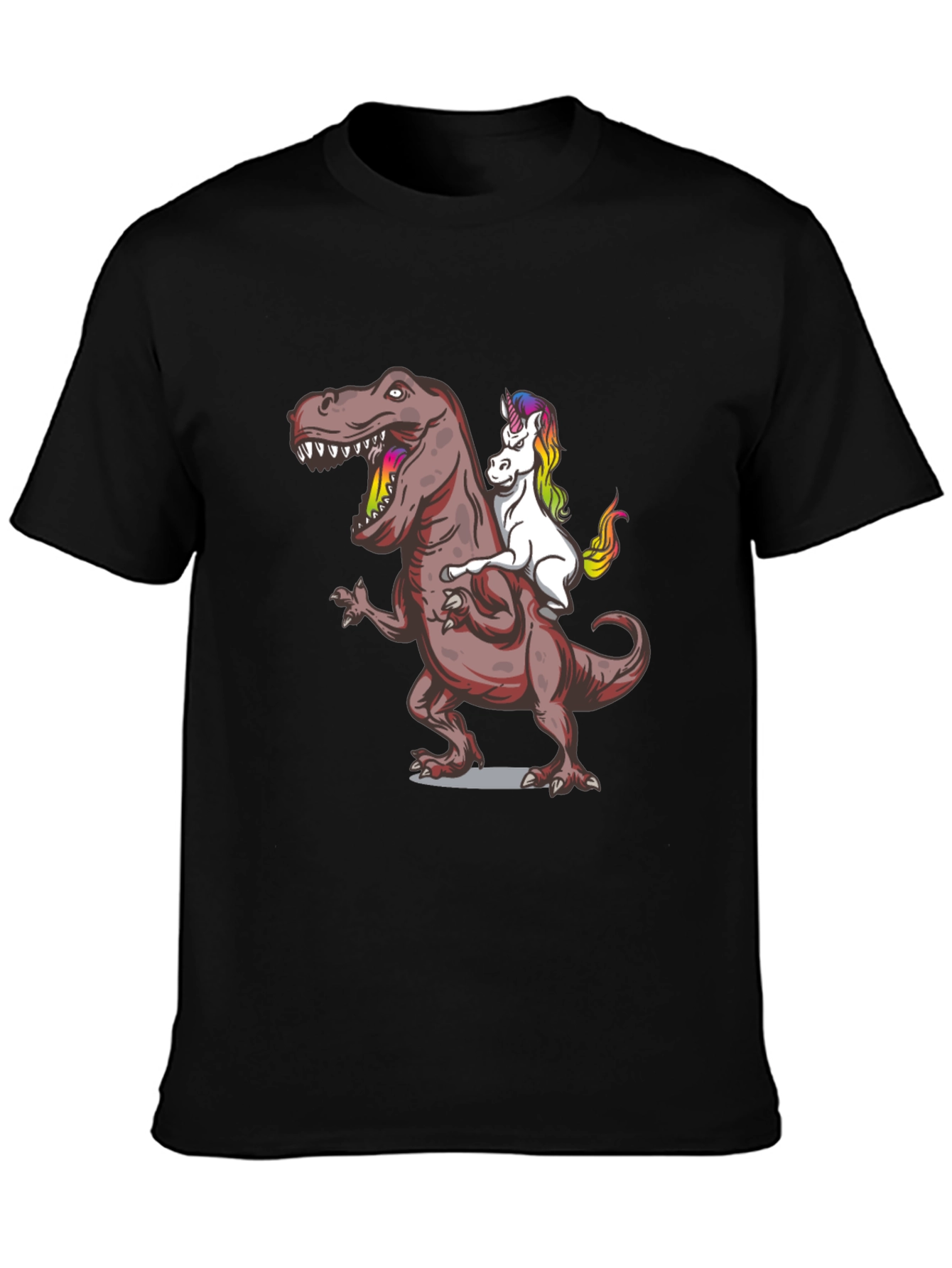 Dino Rider T-Shirt: Unicorn Riding T-Rex