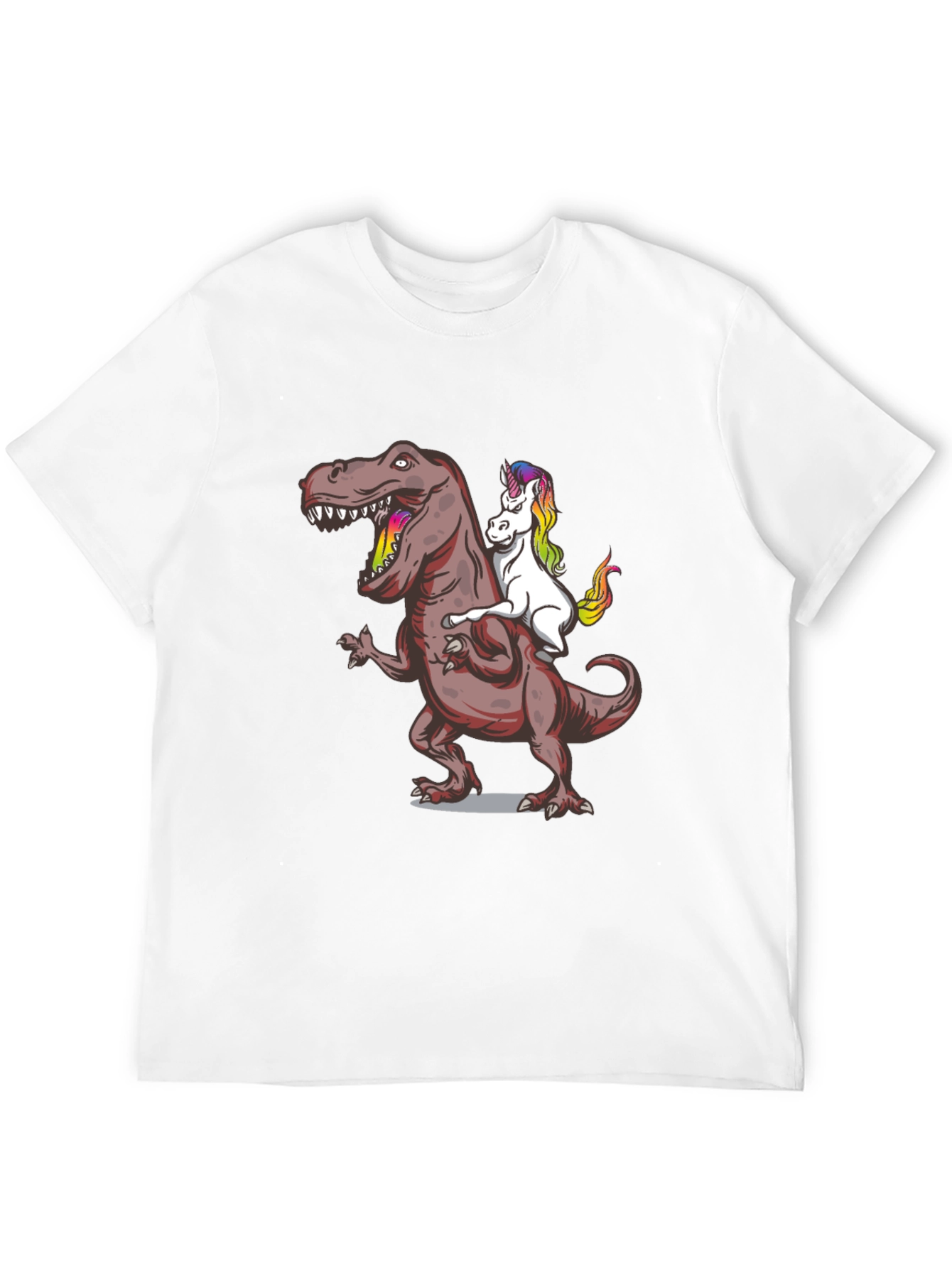 Dino Rider T-Shirt: Unicorn Riding T-Rex