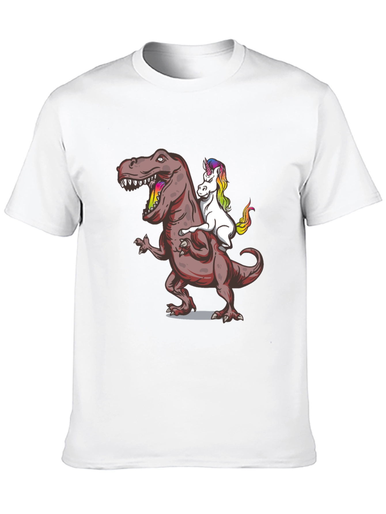 Dino Rider T-Shirt: Unicorn Riding T-Rex