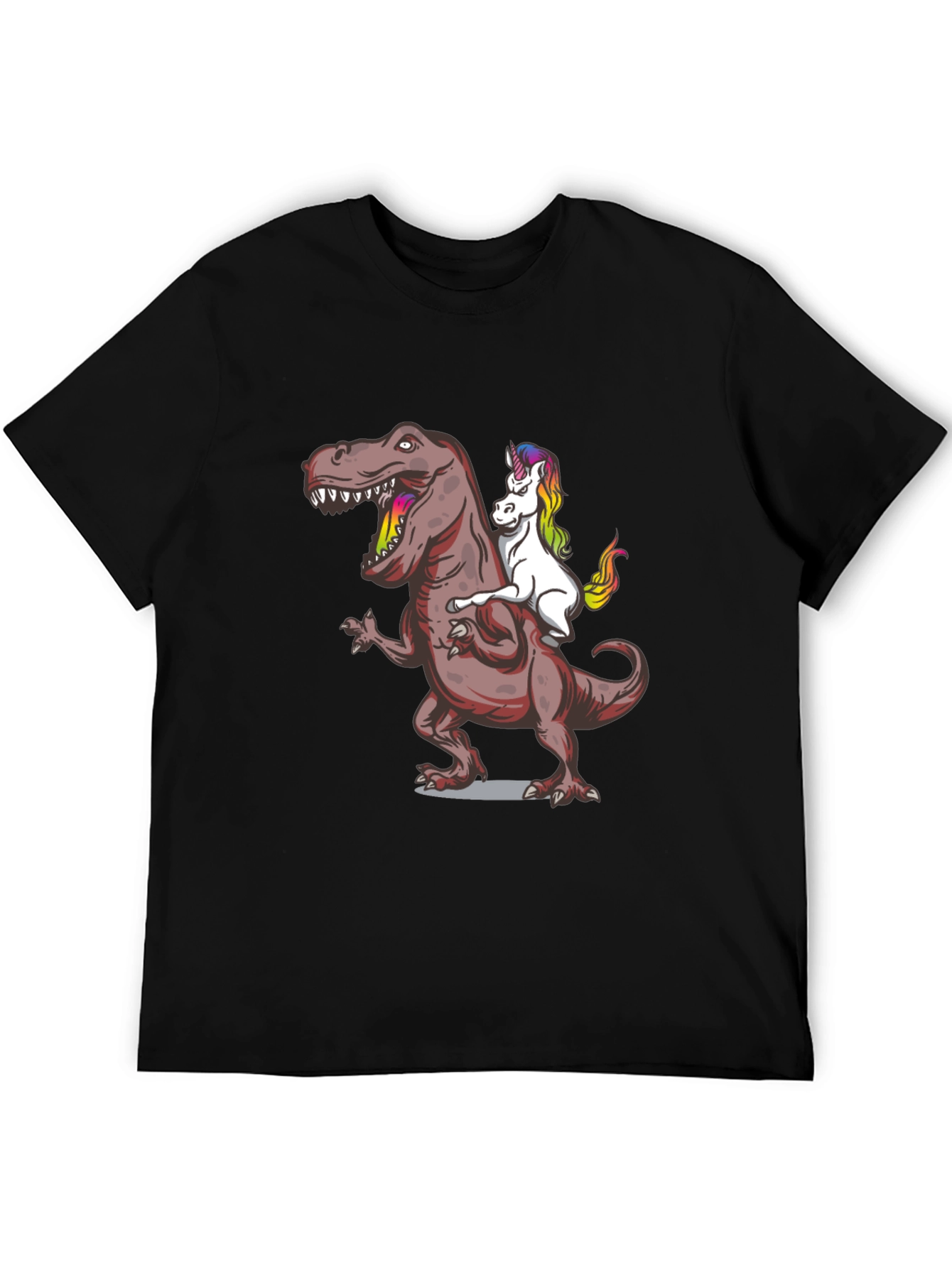 Dino Rider T-Shirt: Unicorn Riding T-Rex