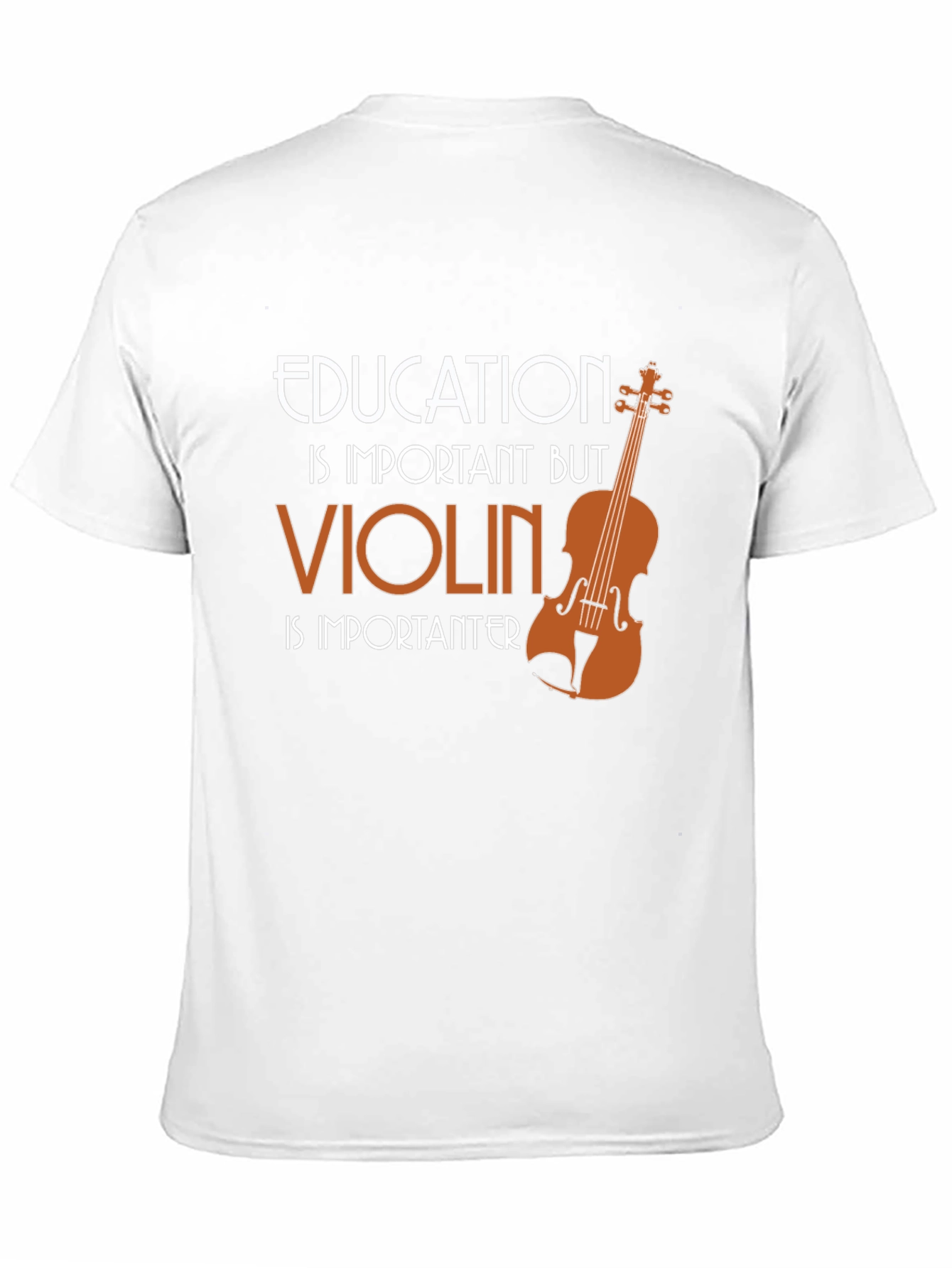Education vs Violin T-Shirt - Musicians Tee