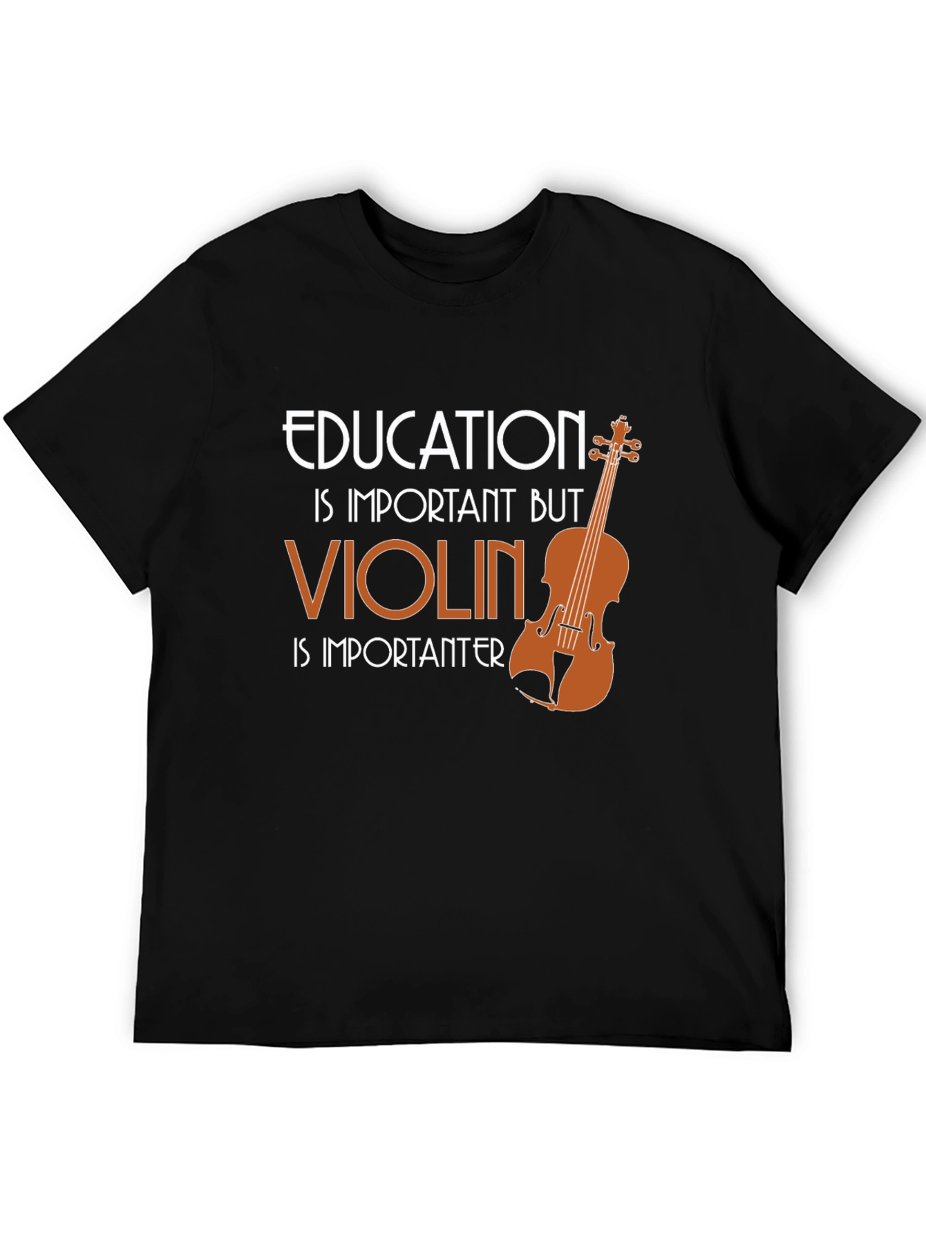 Education vs Violin T-Shirt - Musicians Tee