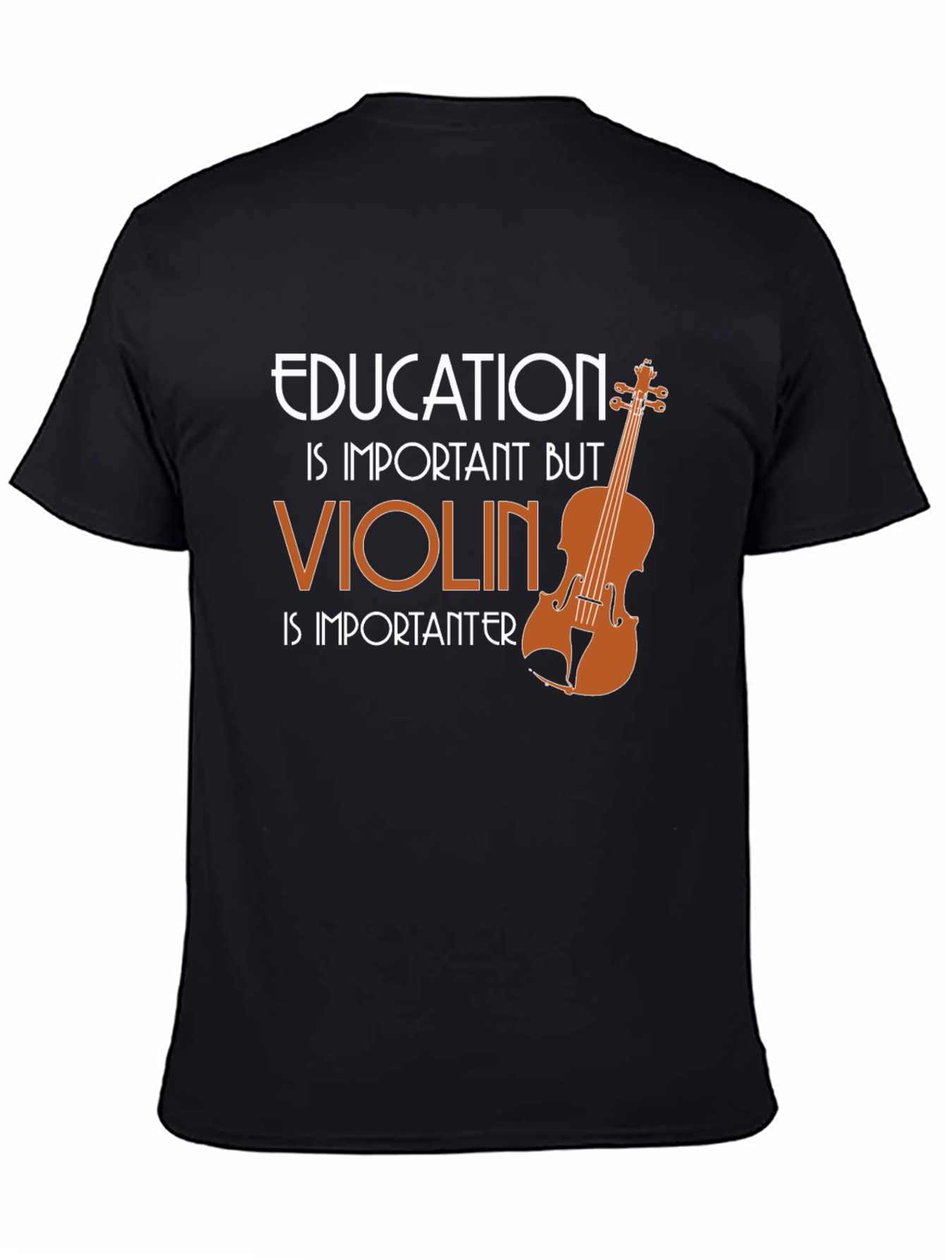Education vs Violin T-Shirt - Musicians Tee