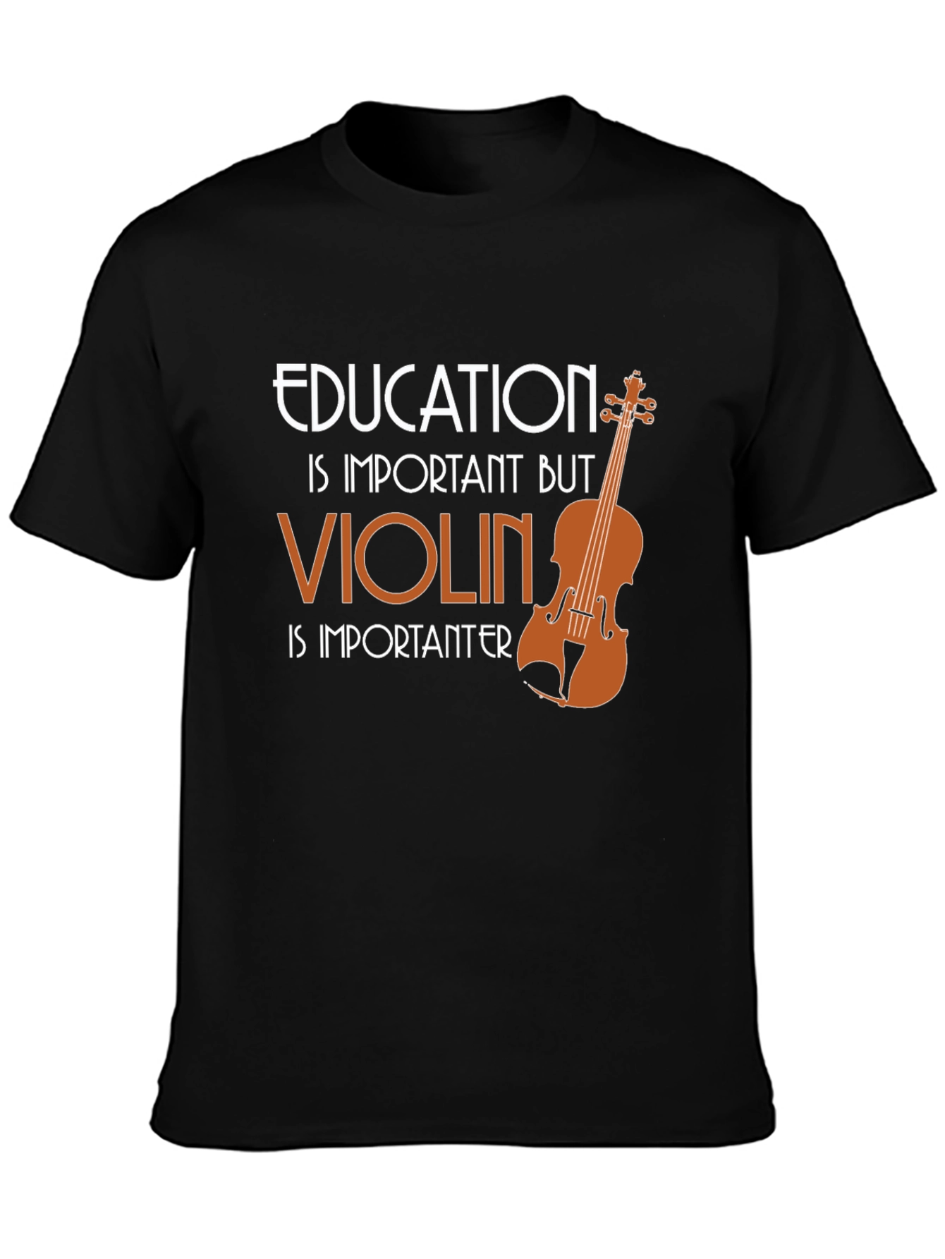 Education vs Violin T-Shirt - Musicians Tee