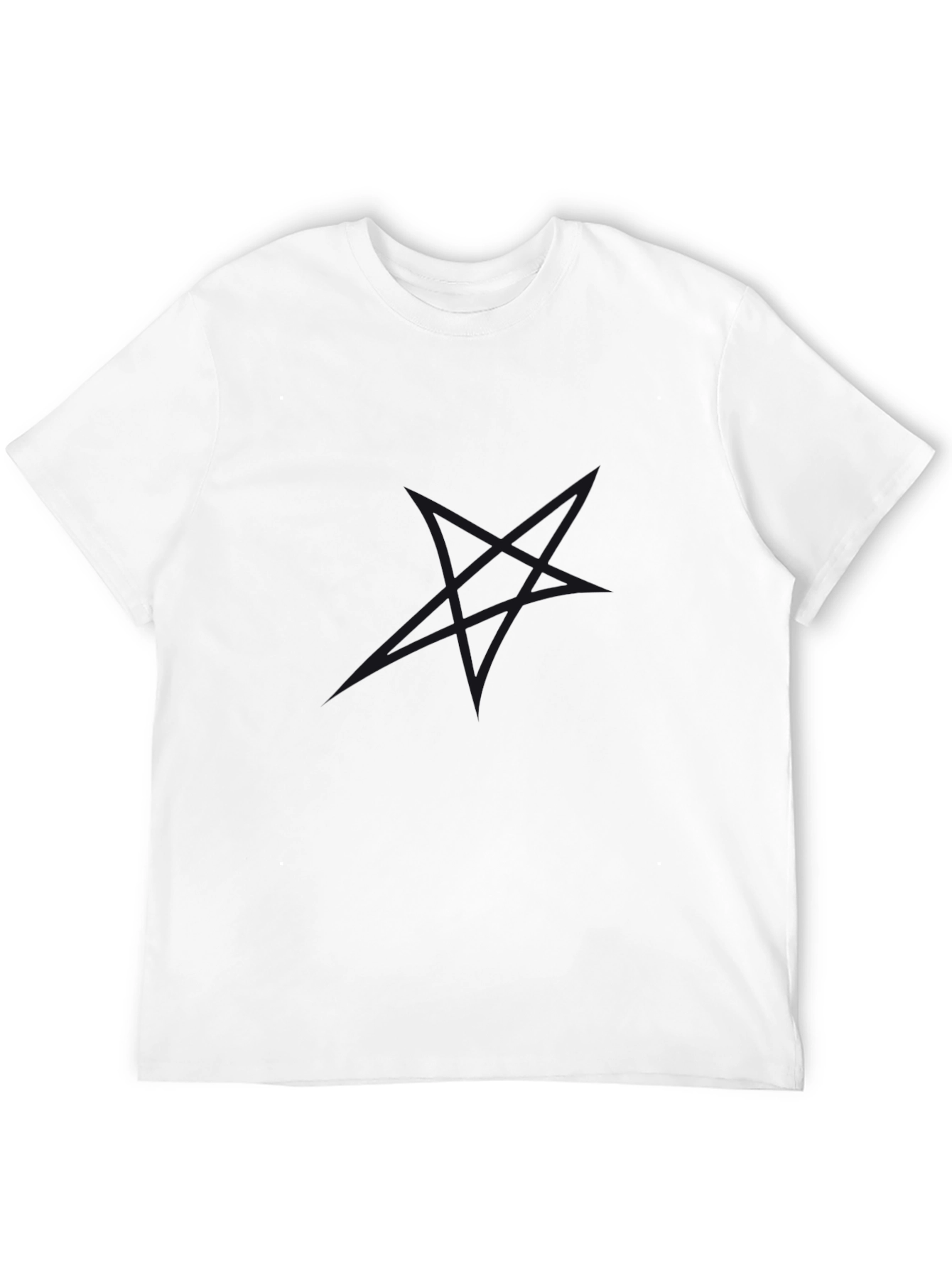 Mens Solid Black Crew Neck T-Shirt